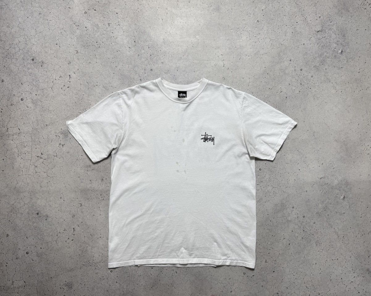 Stussy Stussy Vintage White Big Logo T-Shirt Hype Skategang Size US L / EU 52-54 / 3 - 2 Thumbnail