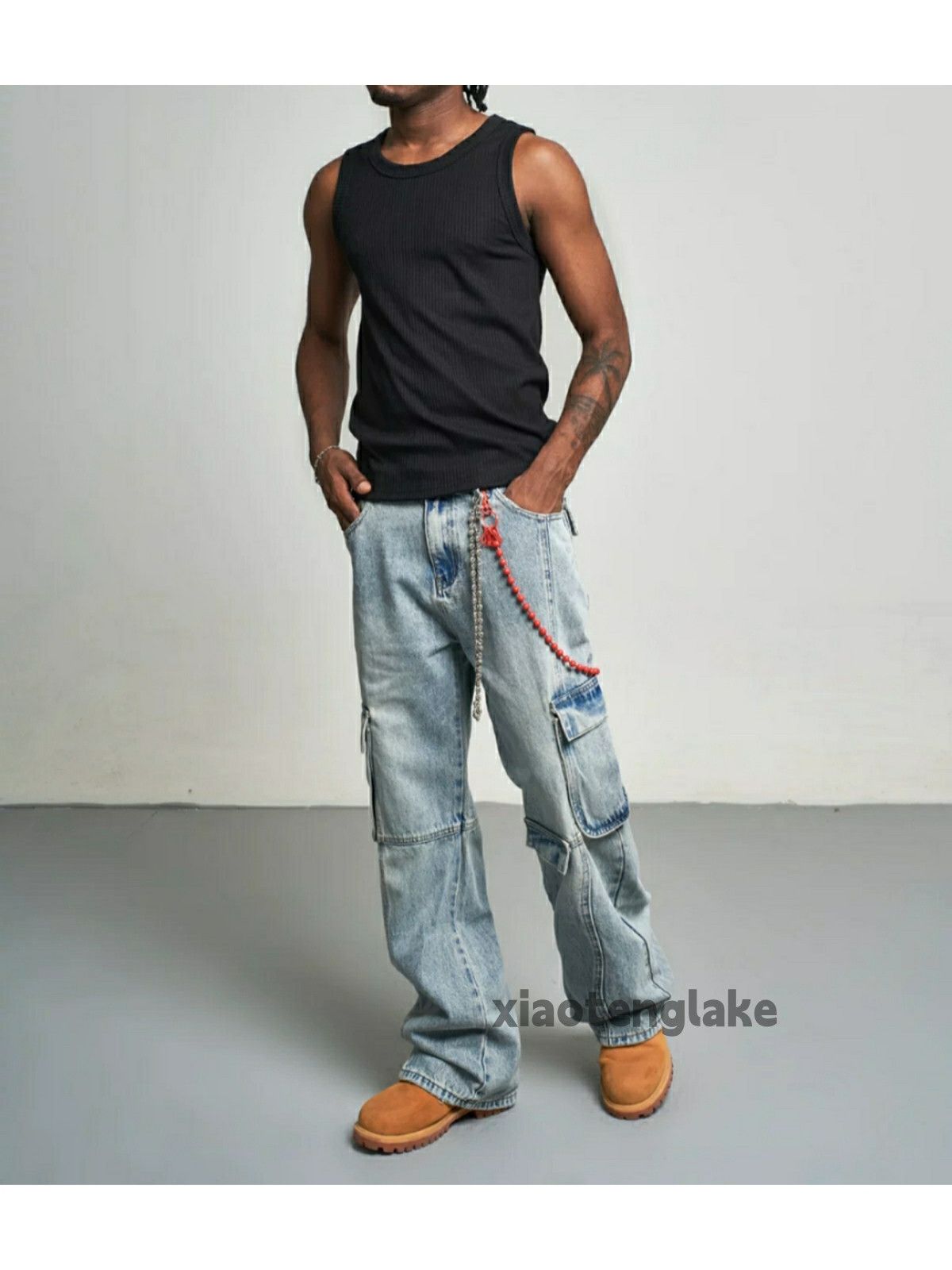 Jean × Vintage washed faded cleanfit yuppie utility baggy cargo jeans Size US 32 / EU 48 - 7 Thumbnail