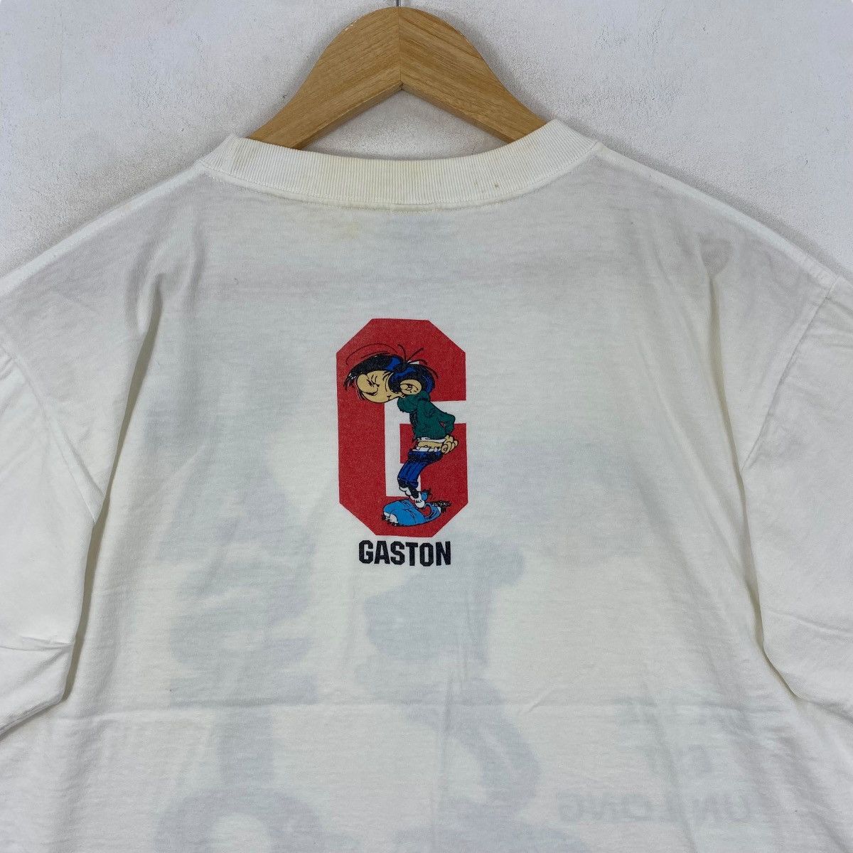 Vintage Vintage 90's GASTON Cartoon Big Graphic Tee Shirt Size US L / EU 52-54 / 3 - 6 Thumbnail