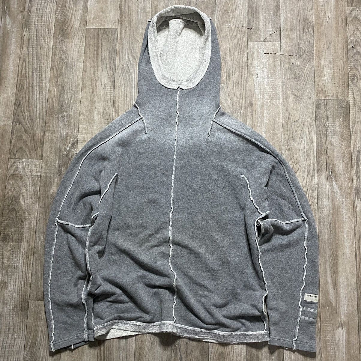 Image of Vintage Diesel Hoodie in Grey, Men's (Size Small)