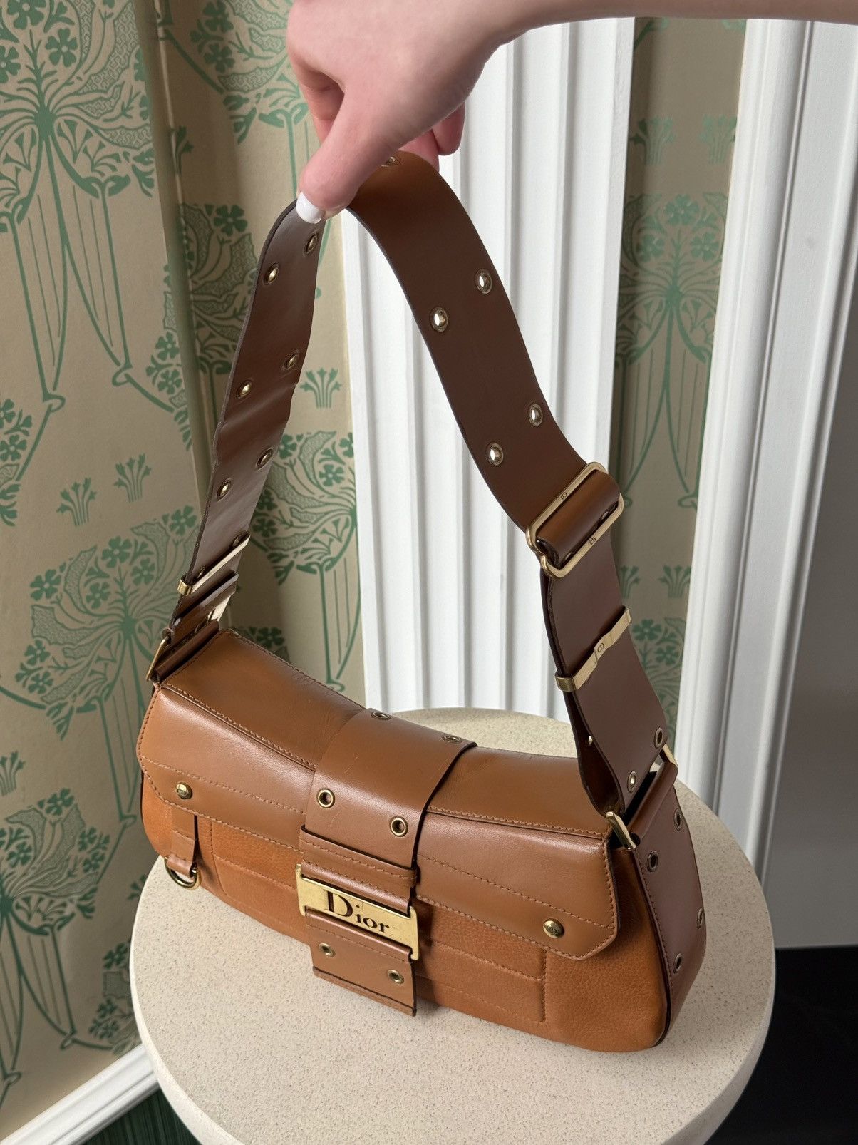 Dior Dior Brown Leather Street Chic Columbus Avenue Shoulder Bag Size ONE SIZE - 3 Thumbnail