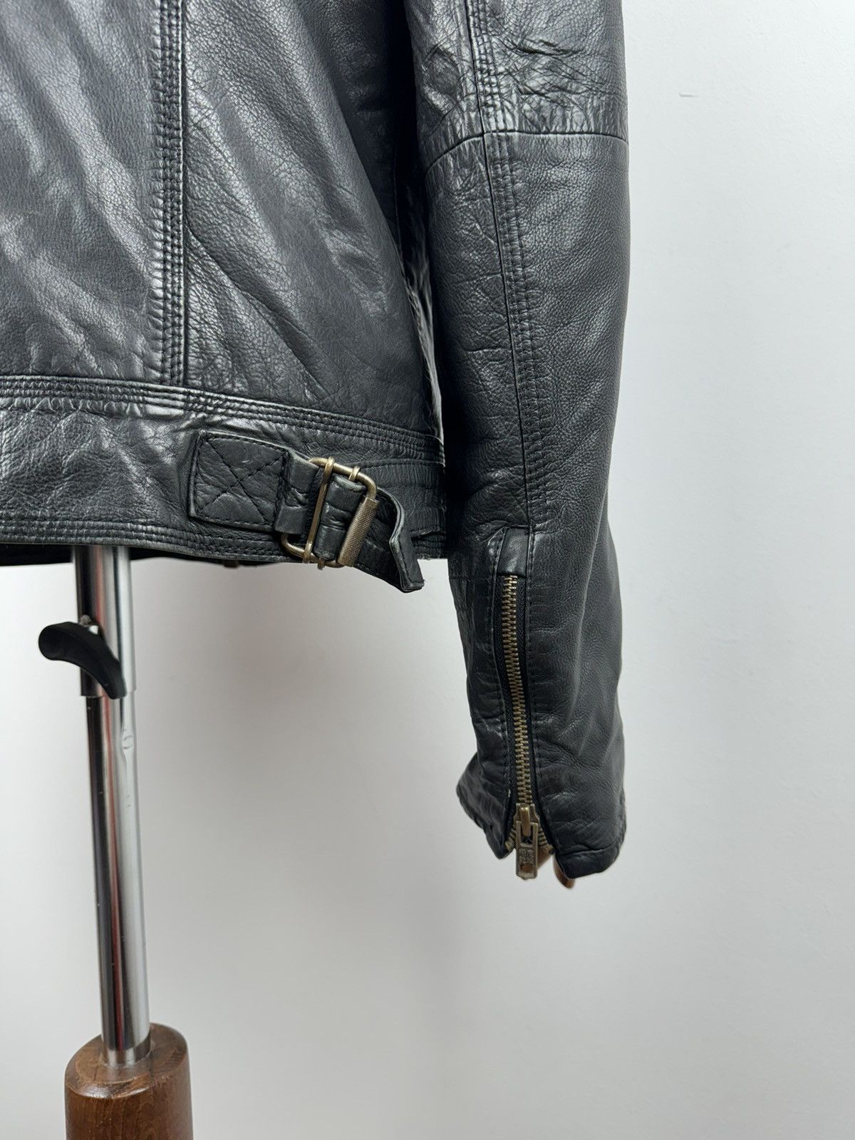 Superdry Men’s SuperDry Ryan Motorcycle Lather Jacket size XL Size US XL / EU 56 / 4 - 4 Thumbnail