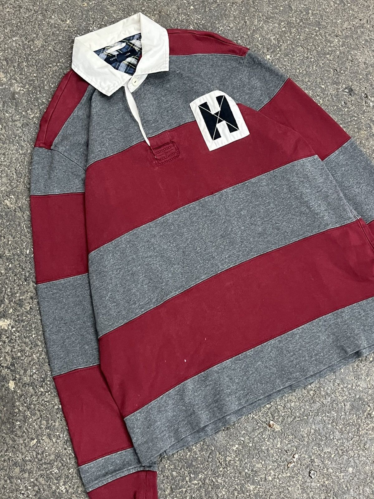 Tommy Hilfiger × Vintage Rugby striped vintage Tommy Hilfiger polo shirt preppy 90s Size US M / EU 48-50 / 2 - 3 Thumbnail