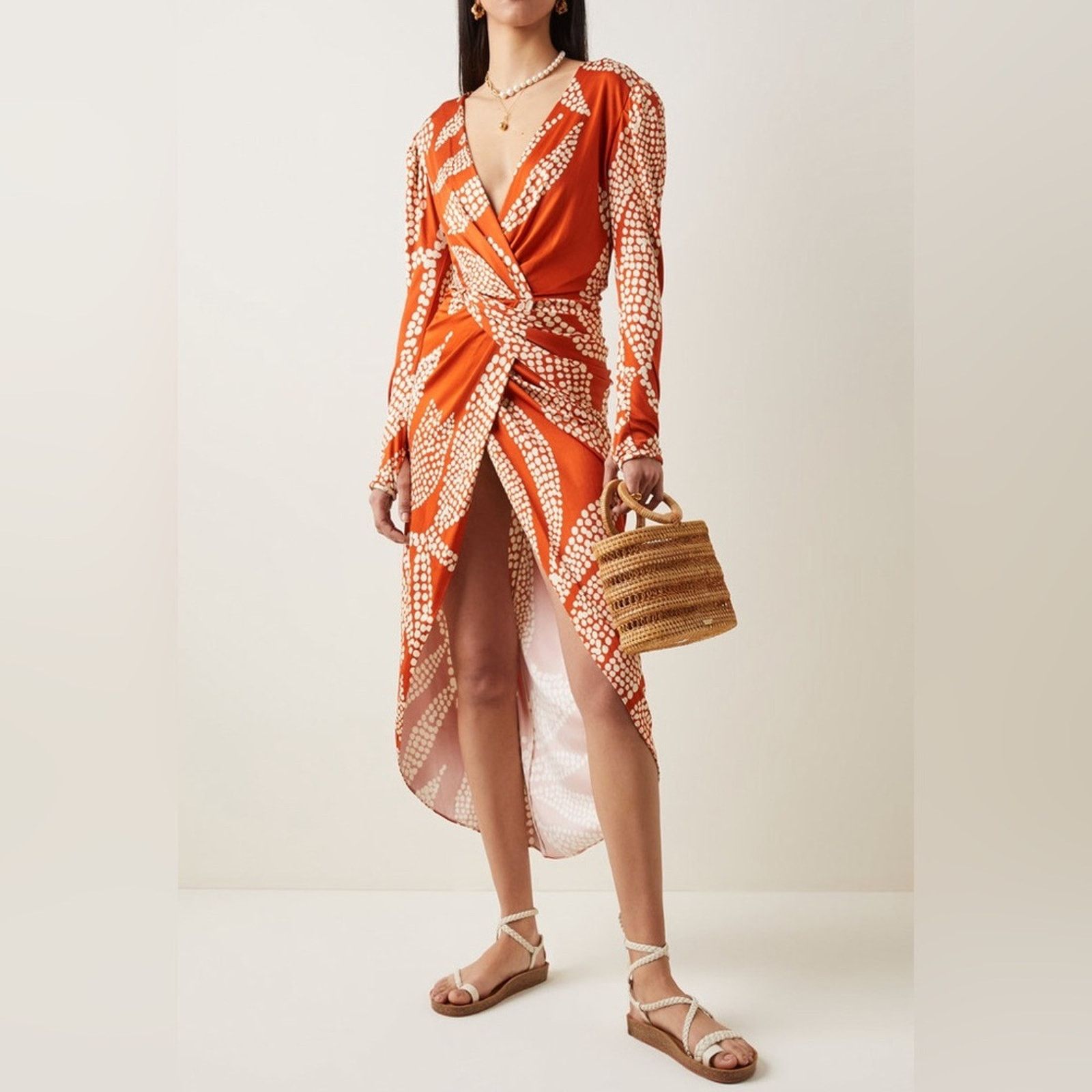Other Johanna Ortiz Spice Market Hunter Midi Dress in Orange sz 4 Size S / US 4 / IT 40 - 1 Thumbnail