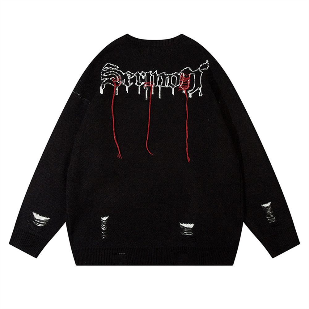 Vintage Men's high street fashion skull skeleton tassel sweater Size US M / EU 48-50 / 2 - 2 Thumbnail