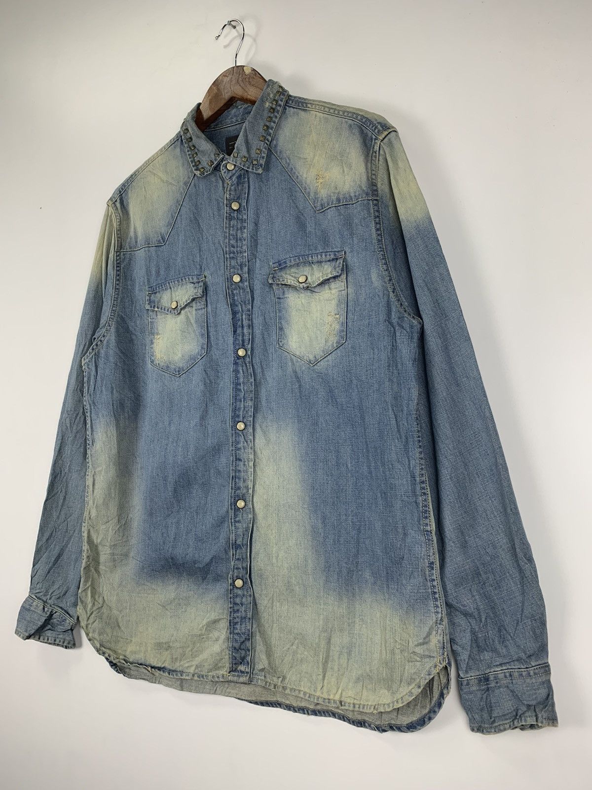 Zara Zara Distress Denim Jacket Size US L / EU 52-54 / 3 - 4 Thumbnail