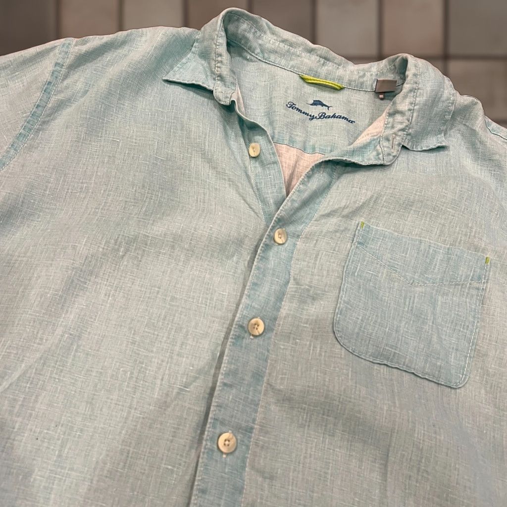 Tommy Bahama Tommy Bahama Shirt 1XLB Short Sleeve 100% Linen Summer Relaxed Casual Size US XL / EU 56 / 4 - 1 Thumbnail