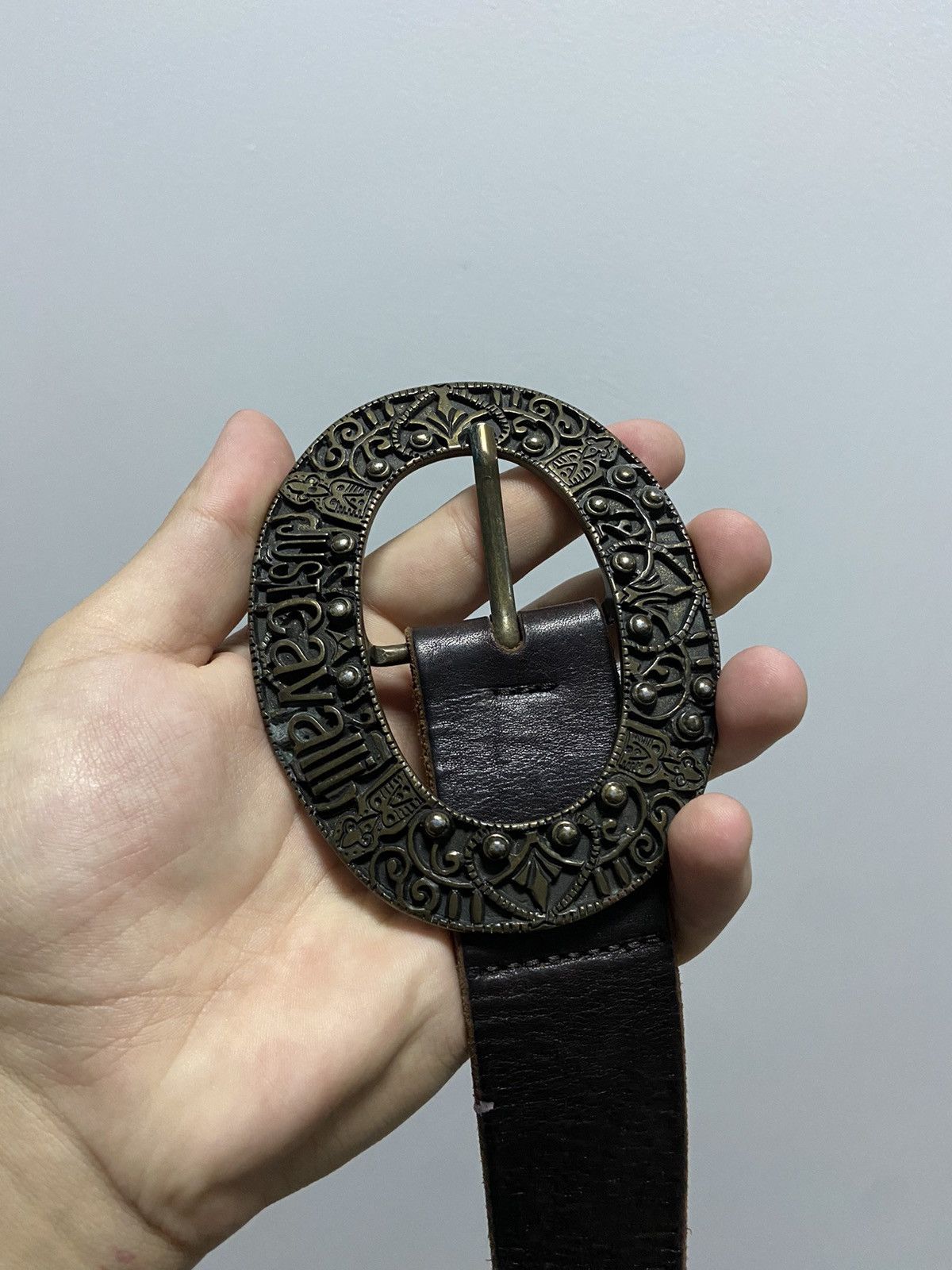 Just Cavalli × Vintage Just cavalli buckle logo vintage leather belt Size ONE SIZE - 5 Thumbnail