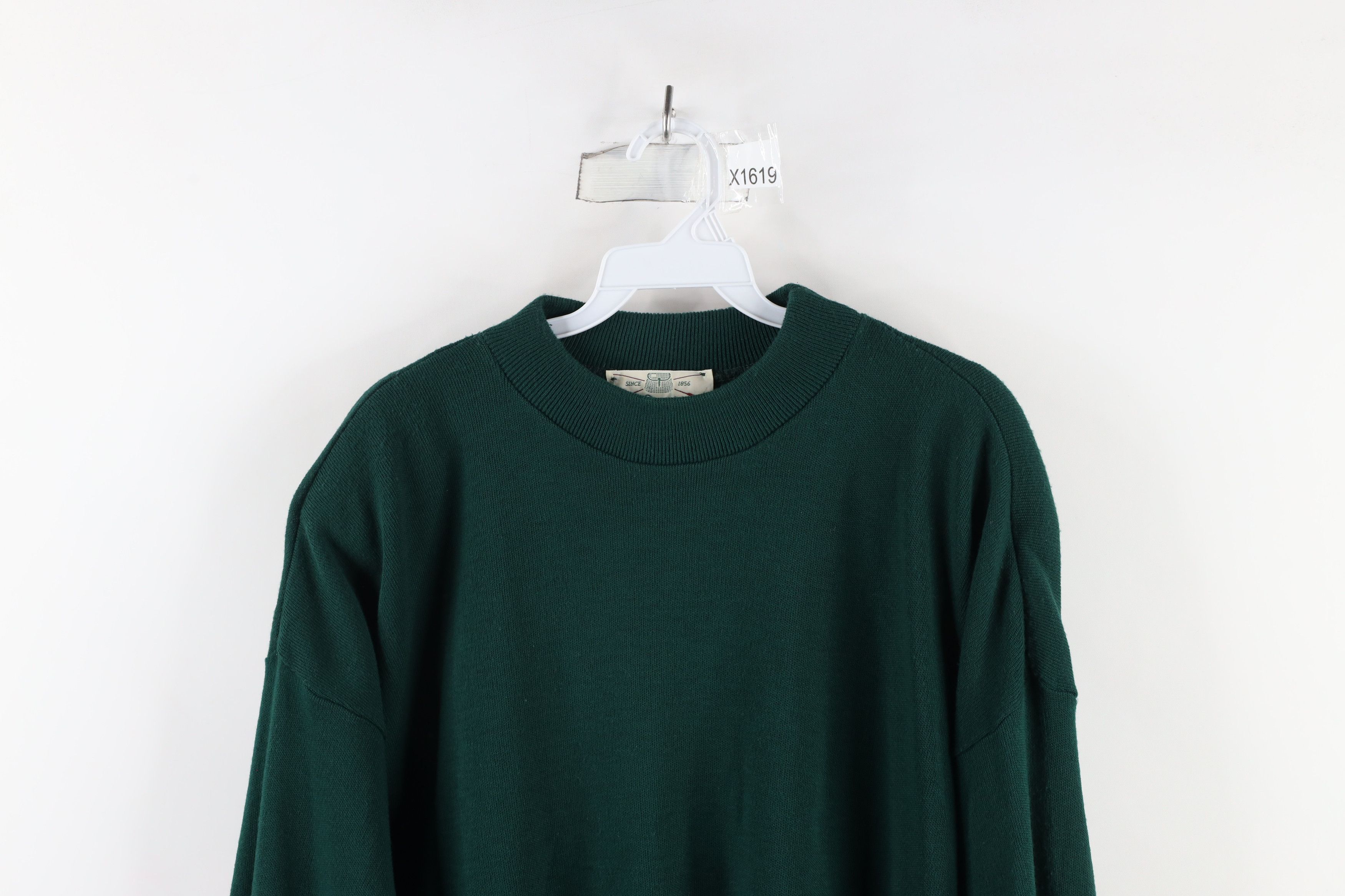 Orvis × Vintage Vintage 90s Orvis Knit Mock Neck Sweater Green Acrylic USA Size XL / US 12-14 / IT 48-50 - 2 Thumbnail