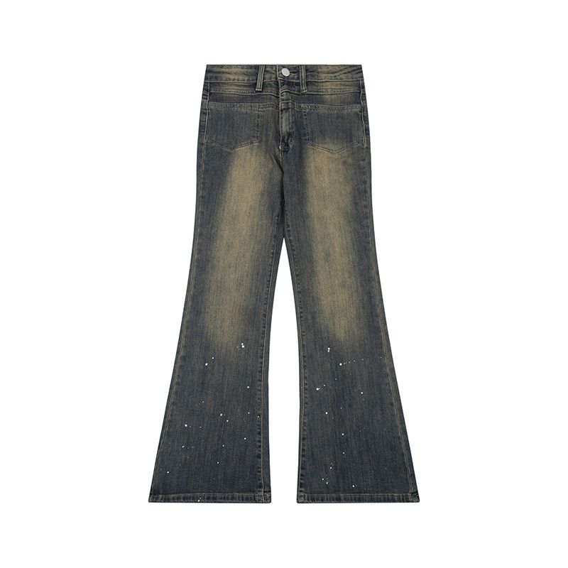 Vintage Retro men's street style loose distressed flared jeans Size US 32 / EU 48 - 1 Thumbnail