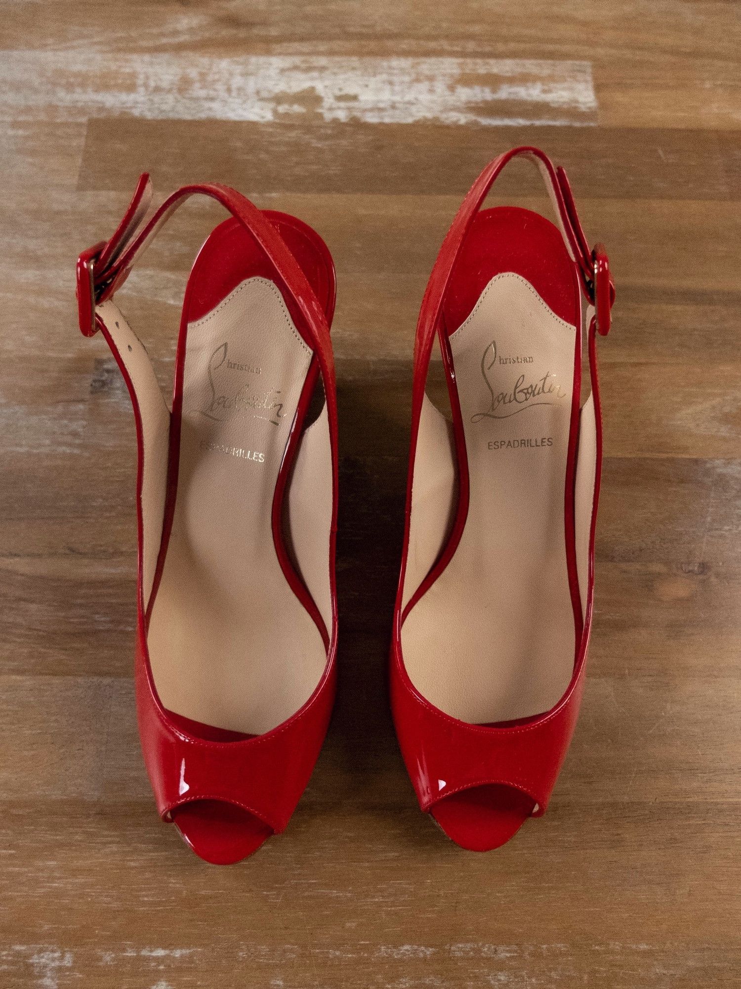 Christian Louboutin CHRISTIAN LOUBOUTIN Puglia Sling red patent leather pumps 36 Size US 6 / IT 36 - 2 Thumbnail