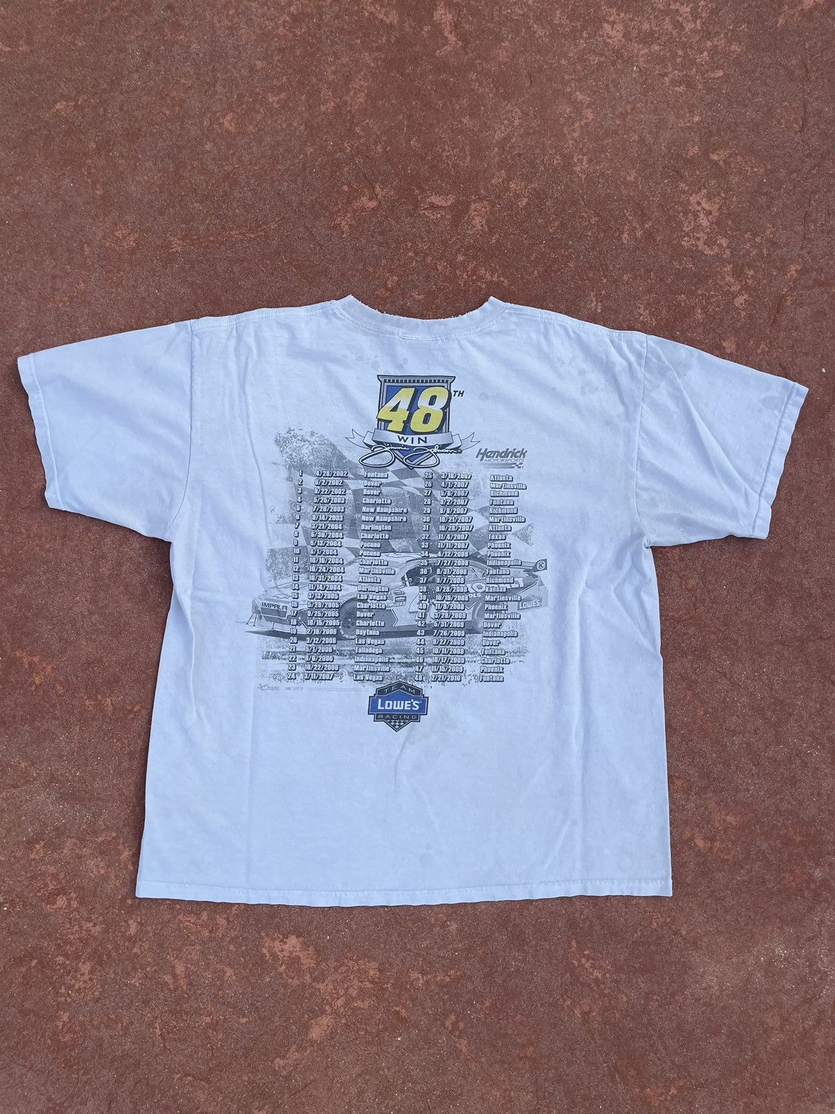 NASCAR Vintage Y2k Faded Jimmy Johnson Graphic NASCAR Racing Tee Size US XL / EU 56 / 4 - 2 Thumbnail
