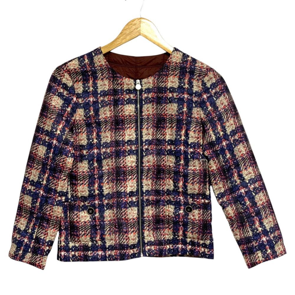 Chanel Chanel Chanel Tweed Padding Jacket Textile Outerwear P46944 DUTY FREE for USA Size ONE SIZE - 1 Thumbnail