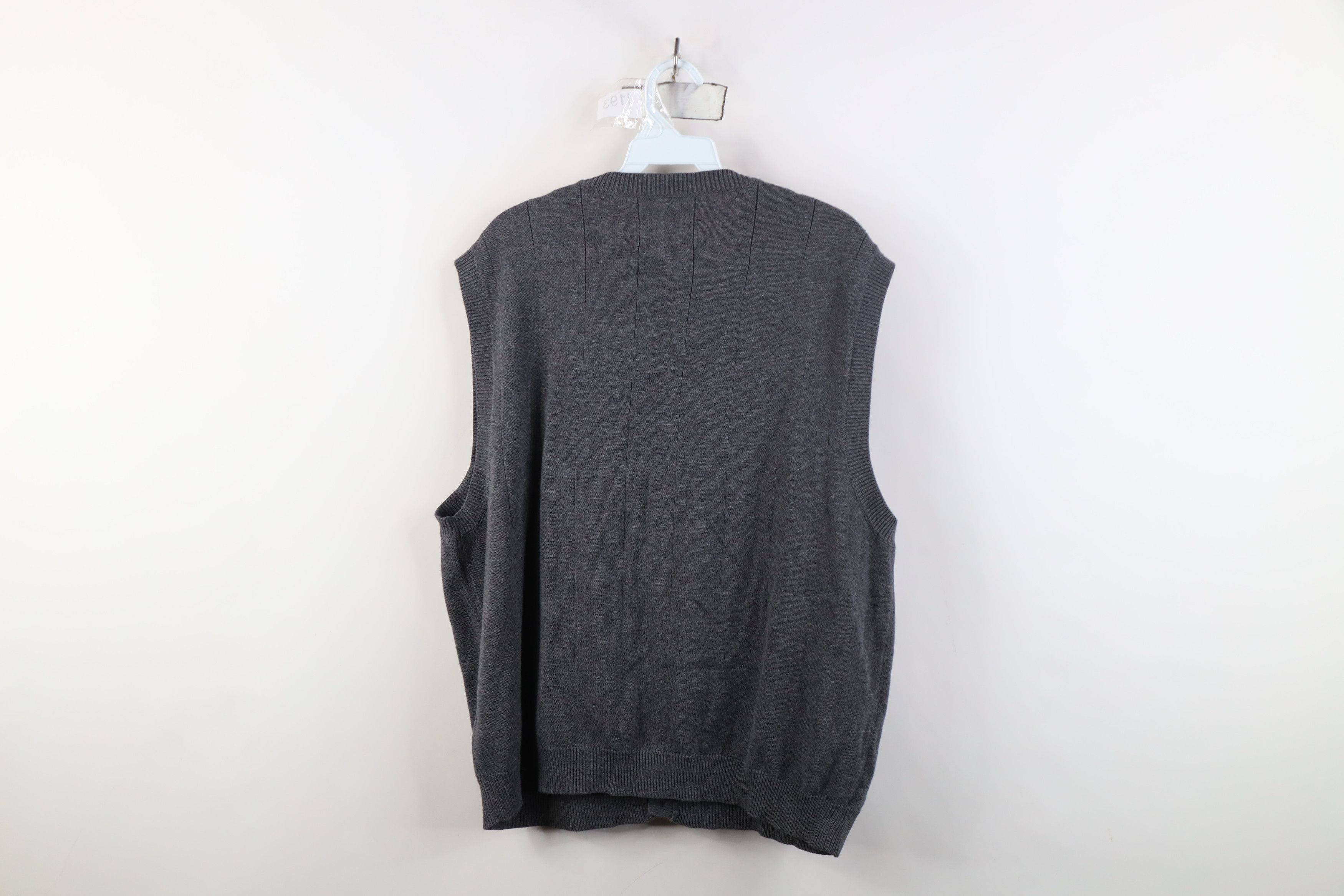 Vintage Vintage 90s Streetwear Cotton Knit Cardigan Sweater Vest Size US L / EU 52-54 / 3 - 9 Thumbnail