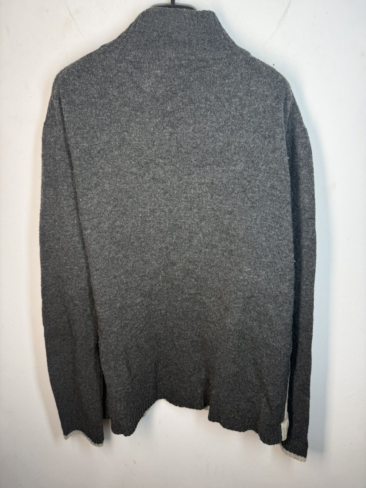 Yves Saint Laurent Wool YSL Sweater Soft Zip Grey/Beige Knitted Vintage Size US XL / EU 56 / 4 - 10 Thumbnail