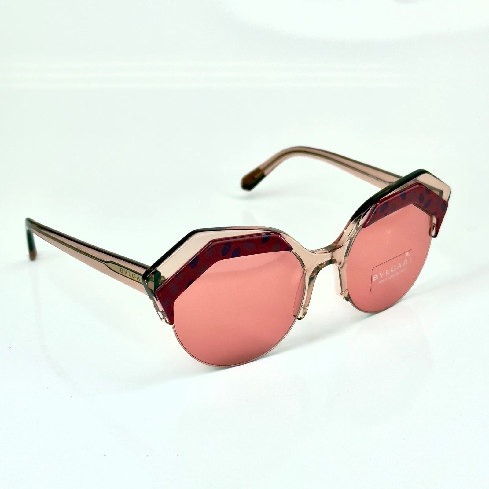 Bvlgari BULGARI BV8203 SERPENTEYES Translucent Peach Sunglass 8203 Size ONE SIZE - 9 Thumbnail