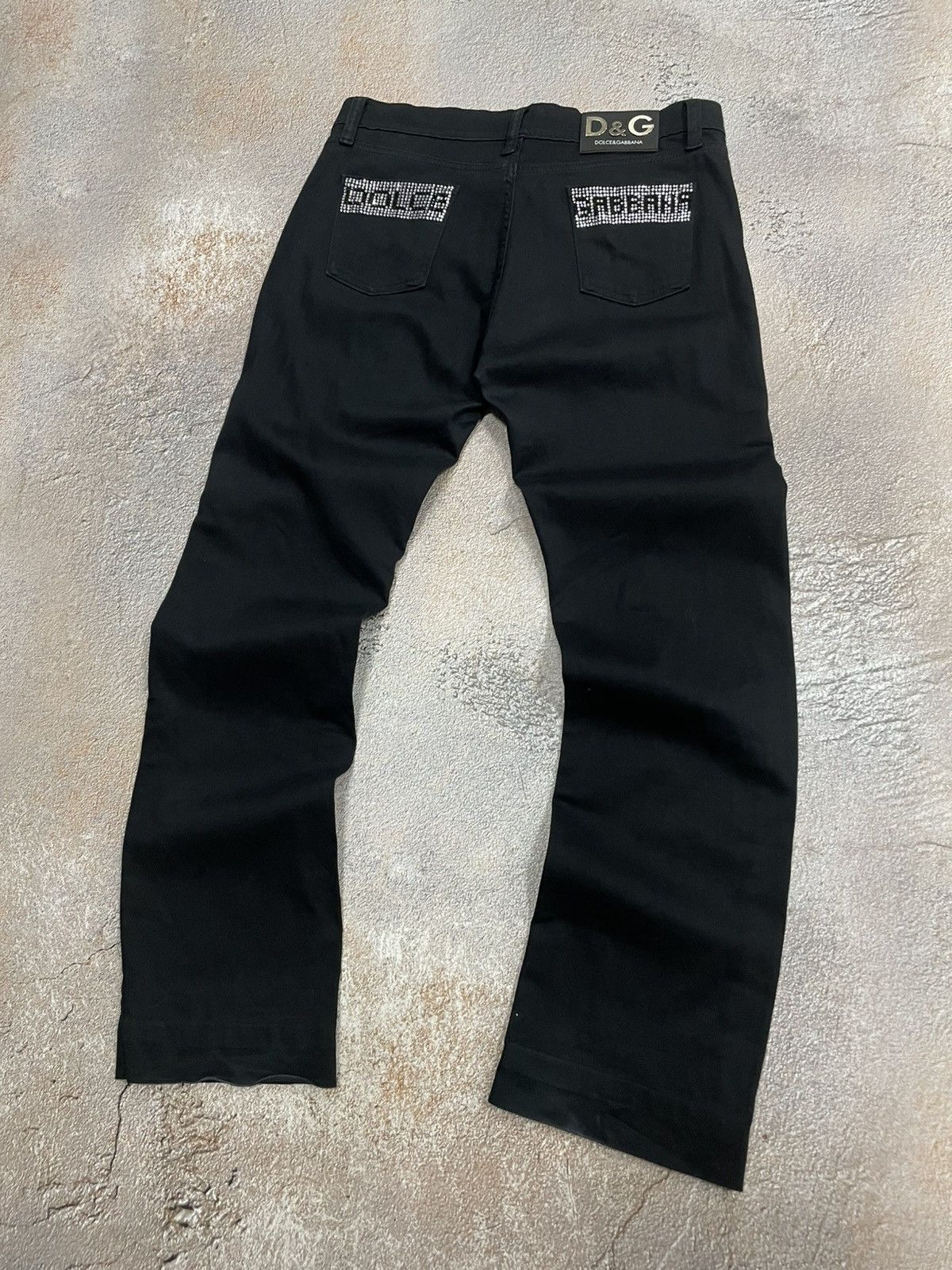 Dolce & Gabbana Vintage Dolce&Gabbana Big Logo Black Pants Size US 34 / EU 50 - 2 Thumbnail