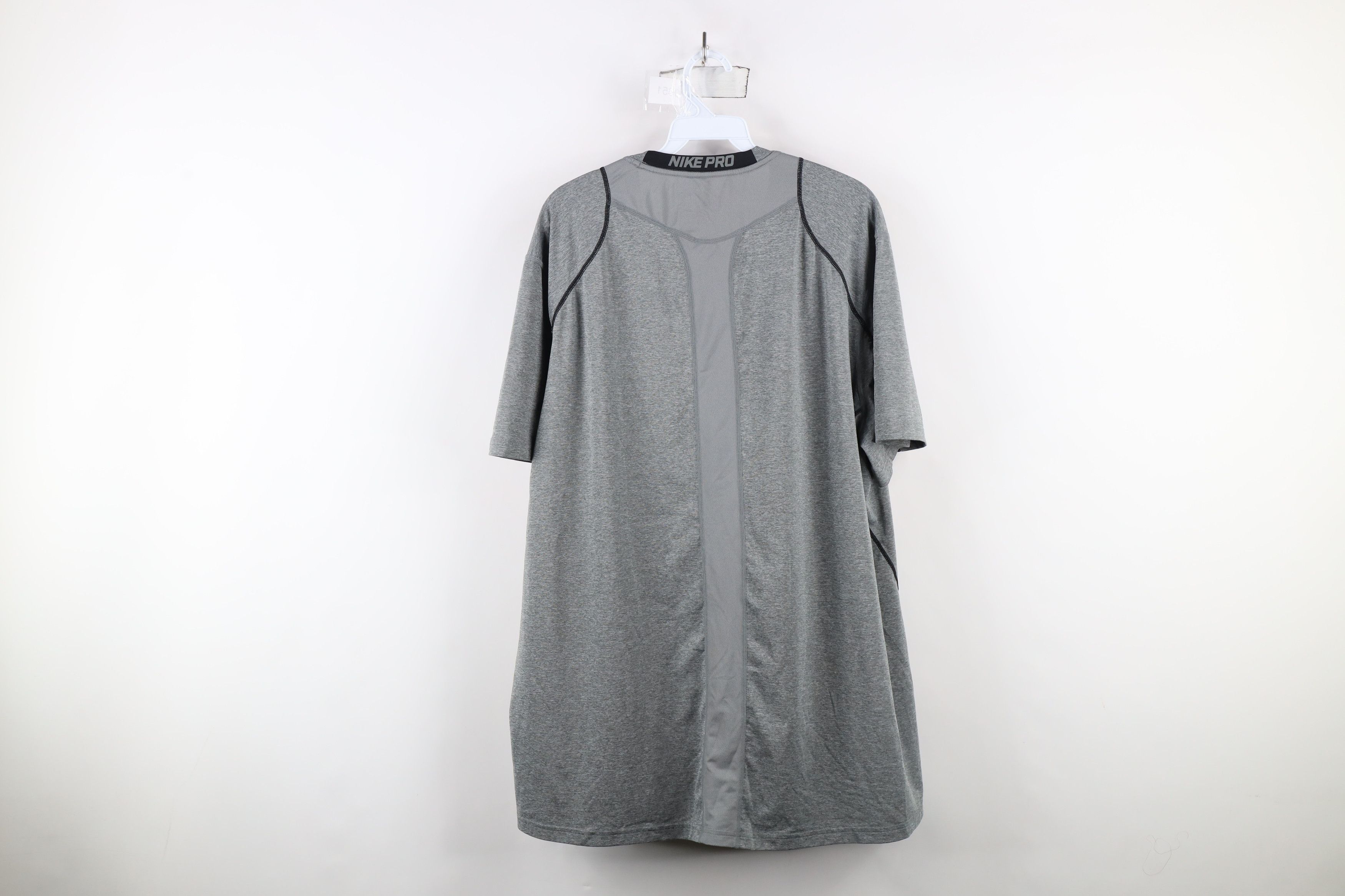 Nike × Vintage Nike Pro Compression Training Running Gym T-Shirt Gray Size US XXL / EU 58 / 5 - 11 Thumbnail