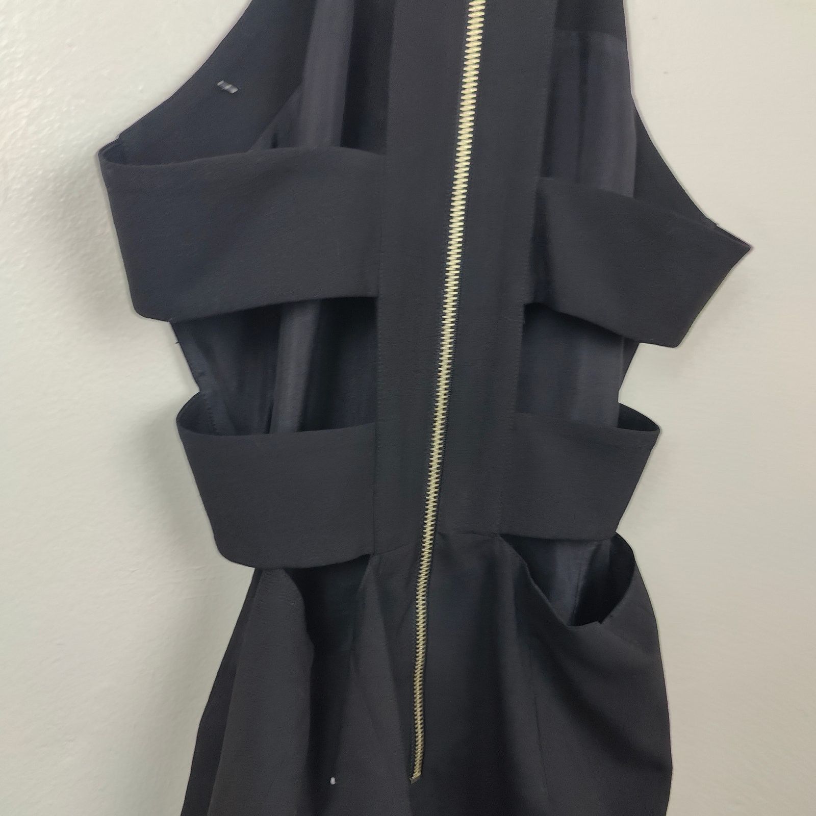 Other Nomia Cut Out Dress Womens 2 Black Sleeveless Mini Y2K Size XS / US 0-2 / IT 36-38 - 5 Thumbnail