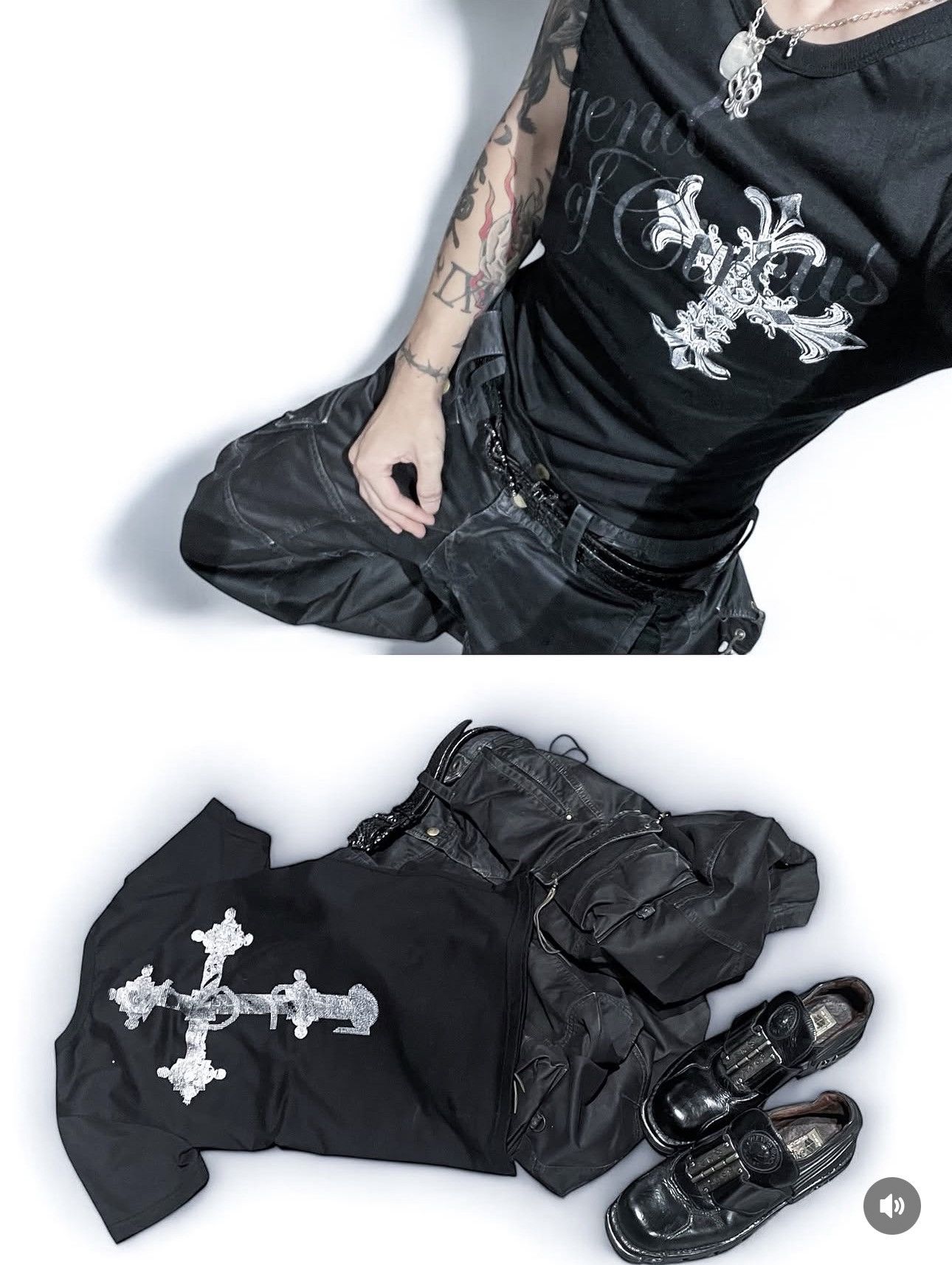 GOSTAR DE FUGA FUGA CROSS BLACK TEE Size US S / EU 44-46 / 1 - 4 Thumbnail