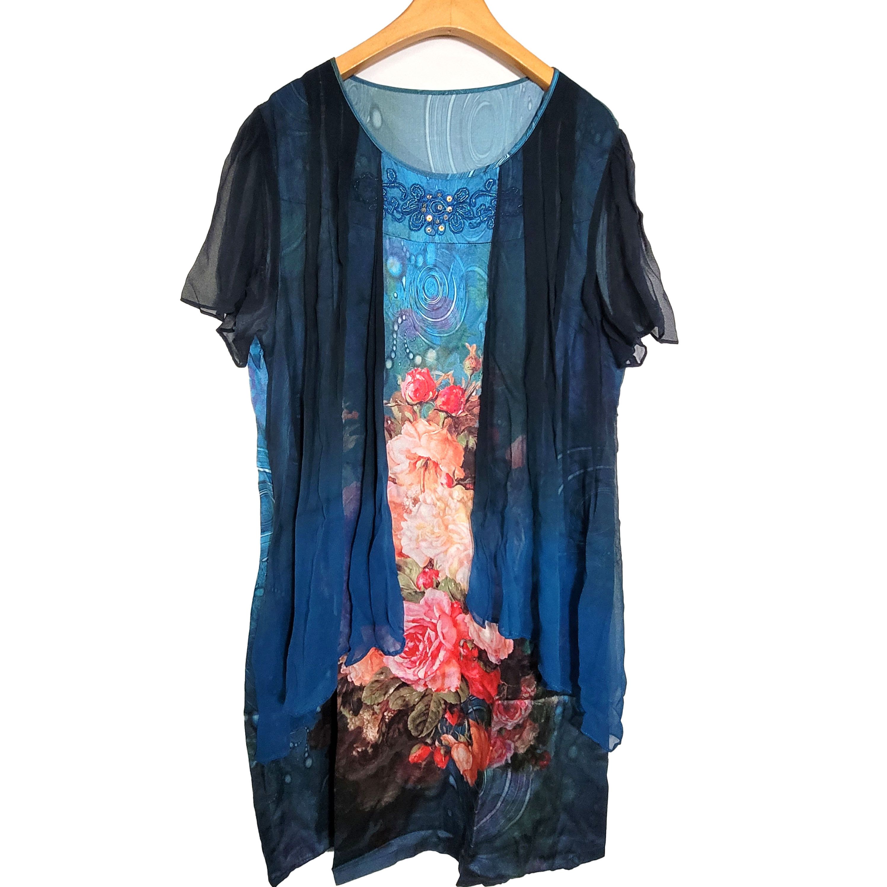 Other Women's Silk Size M Short Sleeve Satin Tank Dress SCK234 Size M / US 6-8 / IT 42-44 - 1 Thumbnail