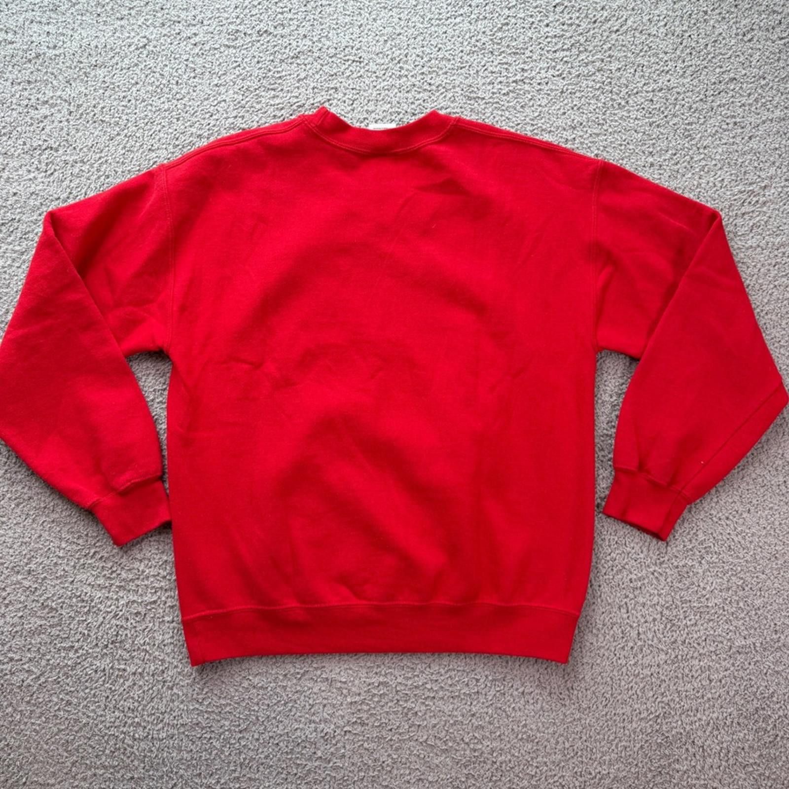 Gildan Wisconsin Badgers Red Crewneck Sweatshirt Mens M W Logo Size US M / EU 48-50 / 2 - 3 Thumbnail