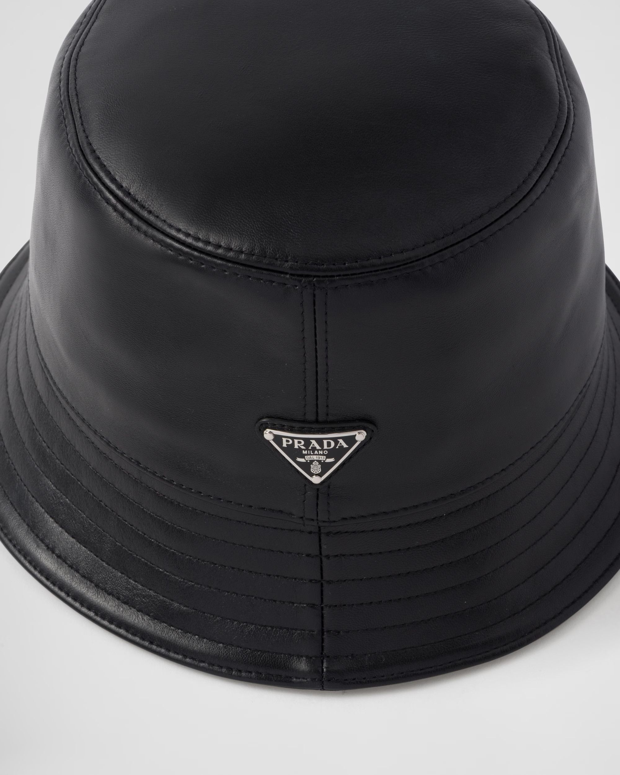 Prada Prada Nappa leather bucket hat Size Medium Size ONE SIZE - 9 Thumbnail