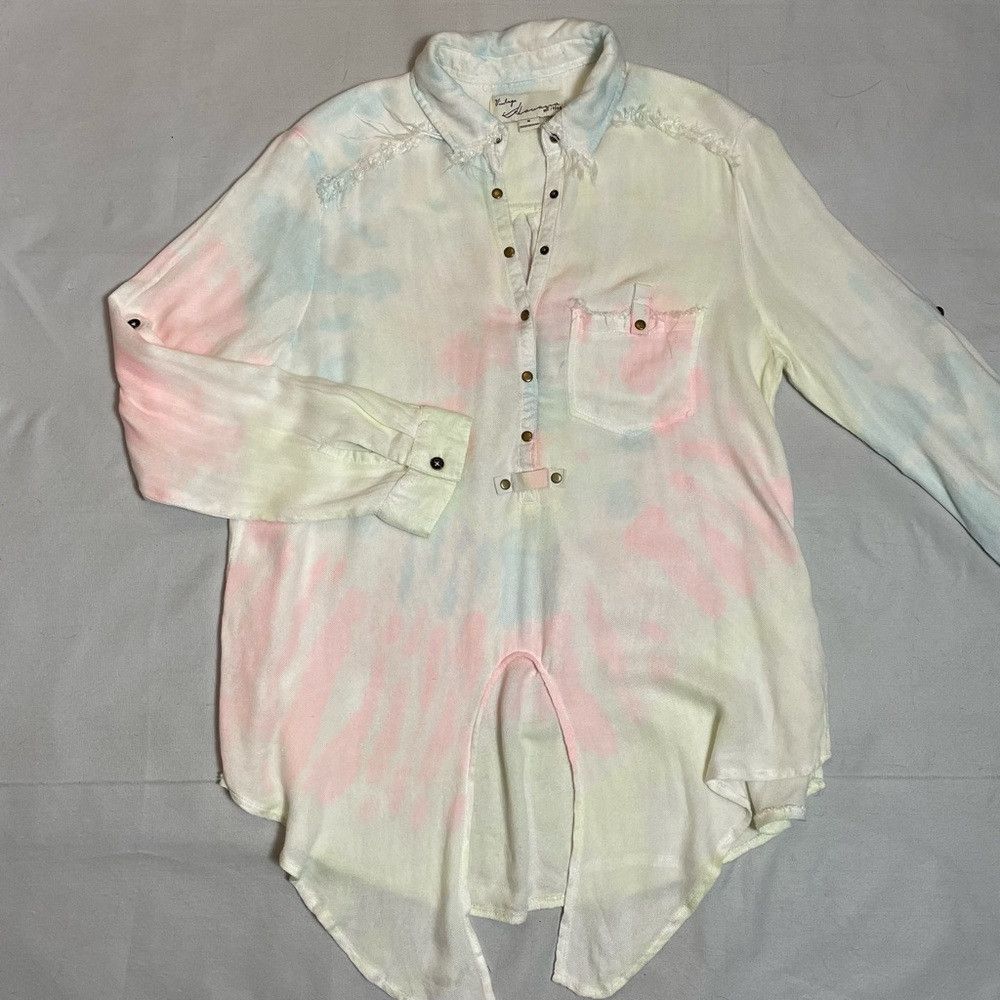 Vintage Havana New VINTAGE HAVANA Tie Dye Long Sleeve Cotton Shirt Size S Size S / US 4 / IT 40 - 6 Thumbnail