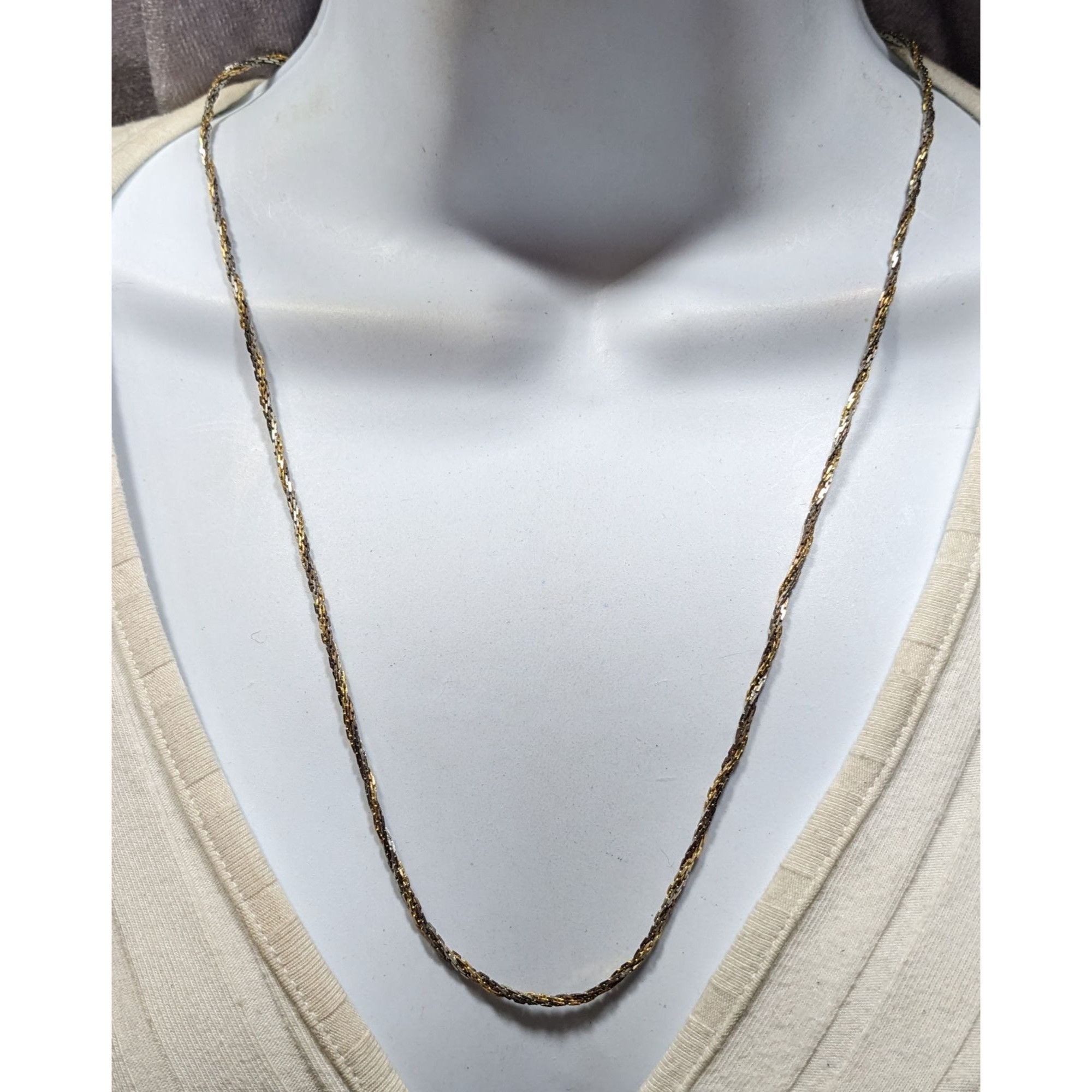 Other Gold & Silver Tone Twist Rope Chain Necklace Size ONE SIZE - 2 Thumbnail