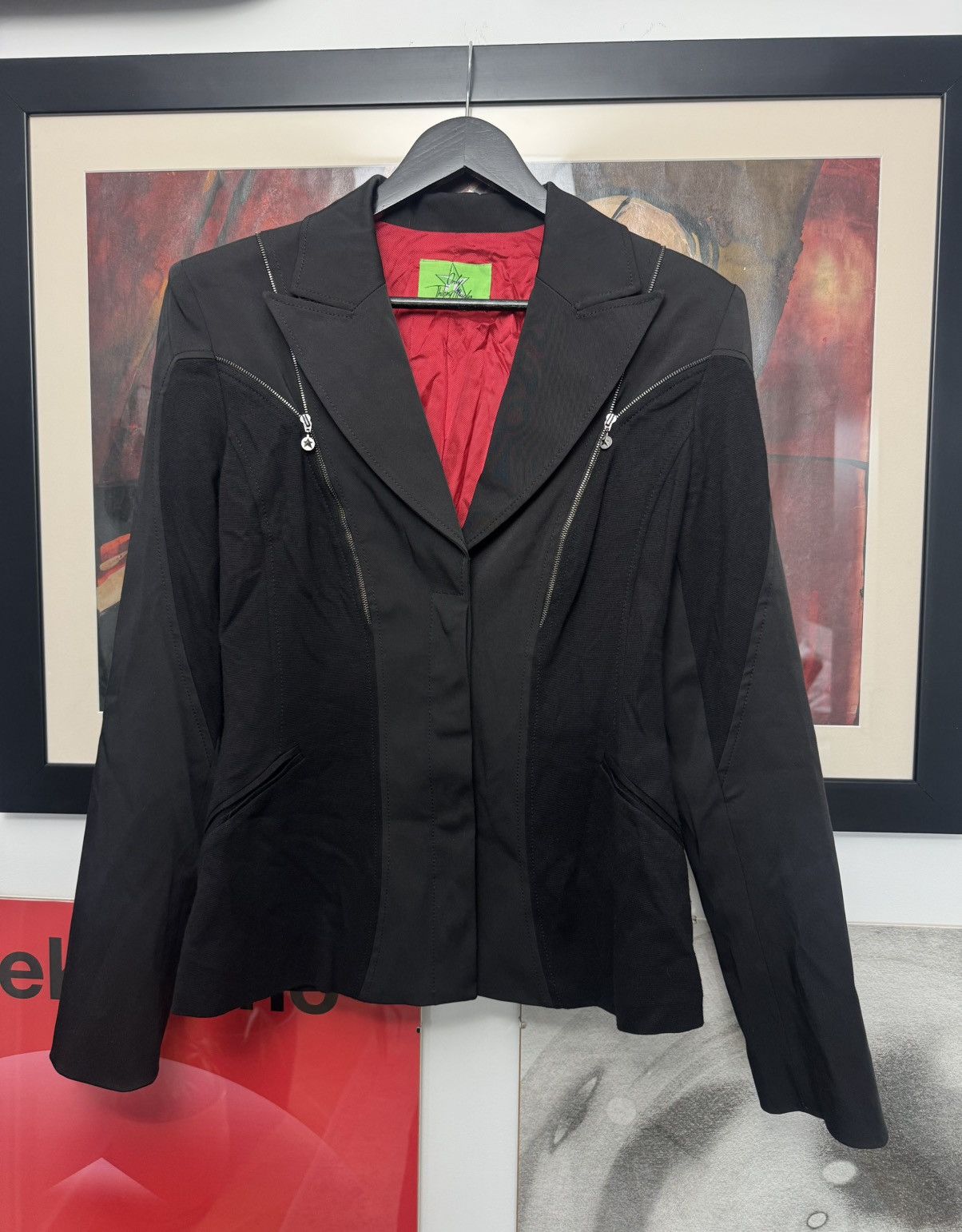 Thierry Mugler Archive 90s Thierry Mugler Designer Avant Garde Zips Blazer Size L / US 10 / IT 46 - 1 Thumbnail
