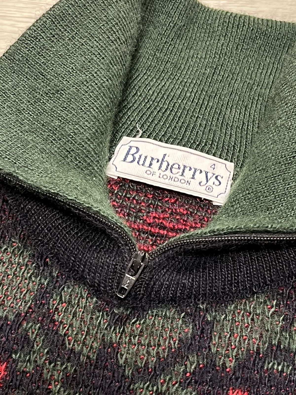 Burberry's Vintage Fair Isle Knit Sweater Size L