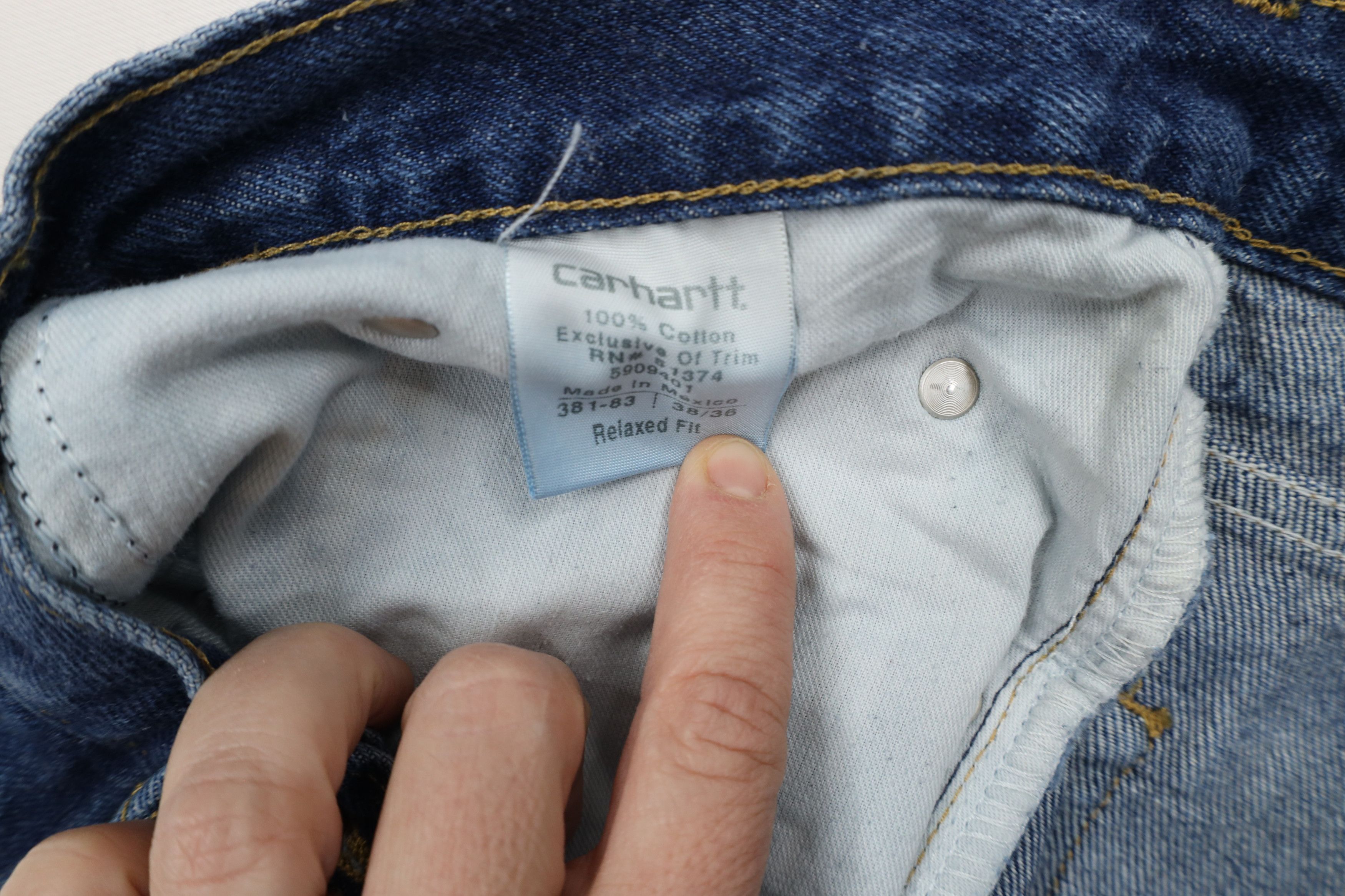 Carhartt × Vintage Vintage Carhartt Spell Out Relaxed Fit Denim Jeans Blue Size US 38 / EU 54 - 10 Thumbnail