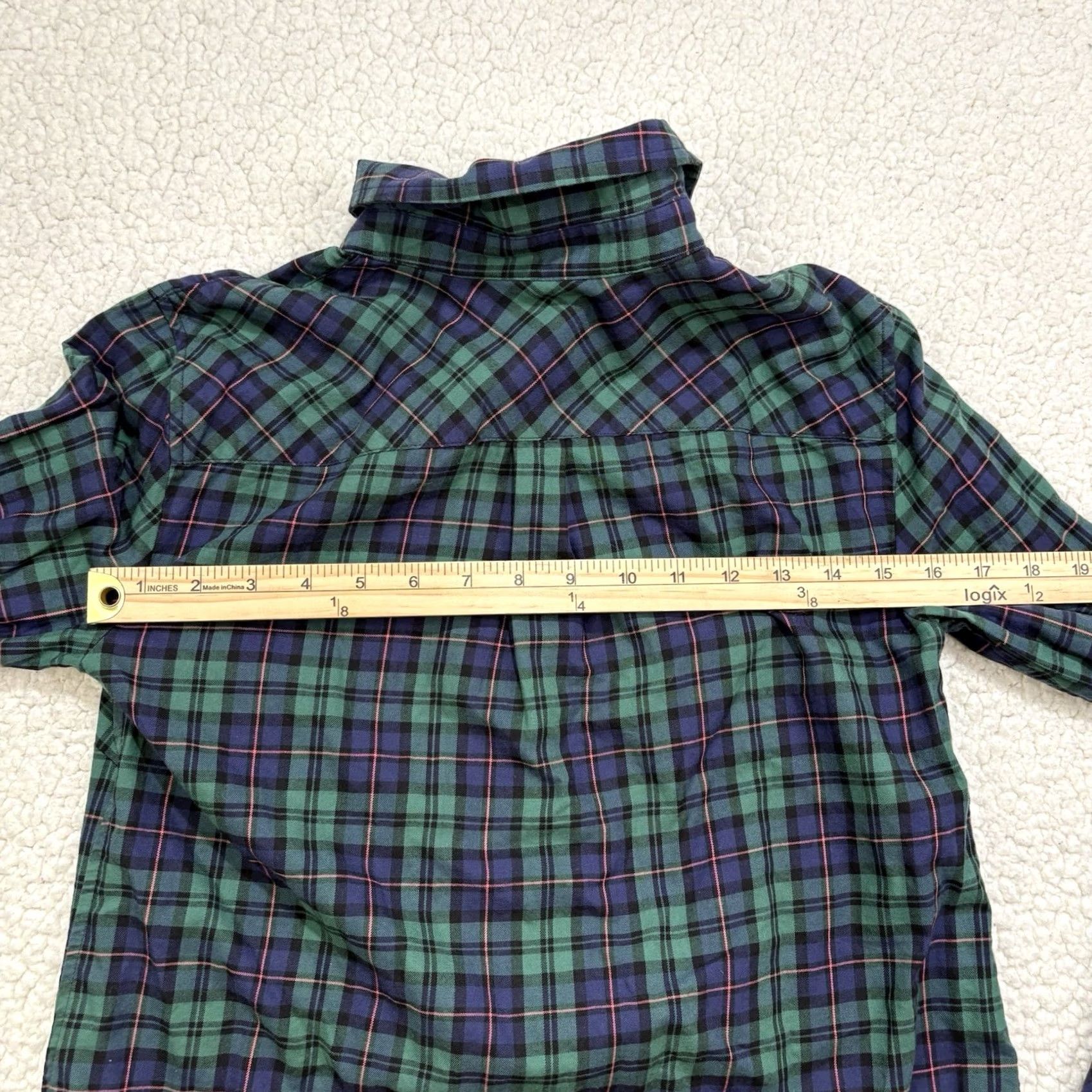 Talbots Talbots Womens XS Blouse Shirt Long Sleeve Green Plaid Button Collared Casual Preppy Academia Regular Size XS / US 0-2 / IT 36-38 - 5 Thumbnail
