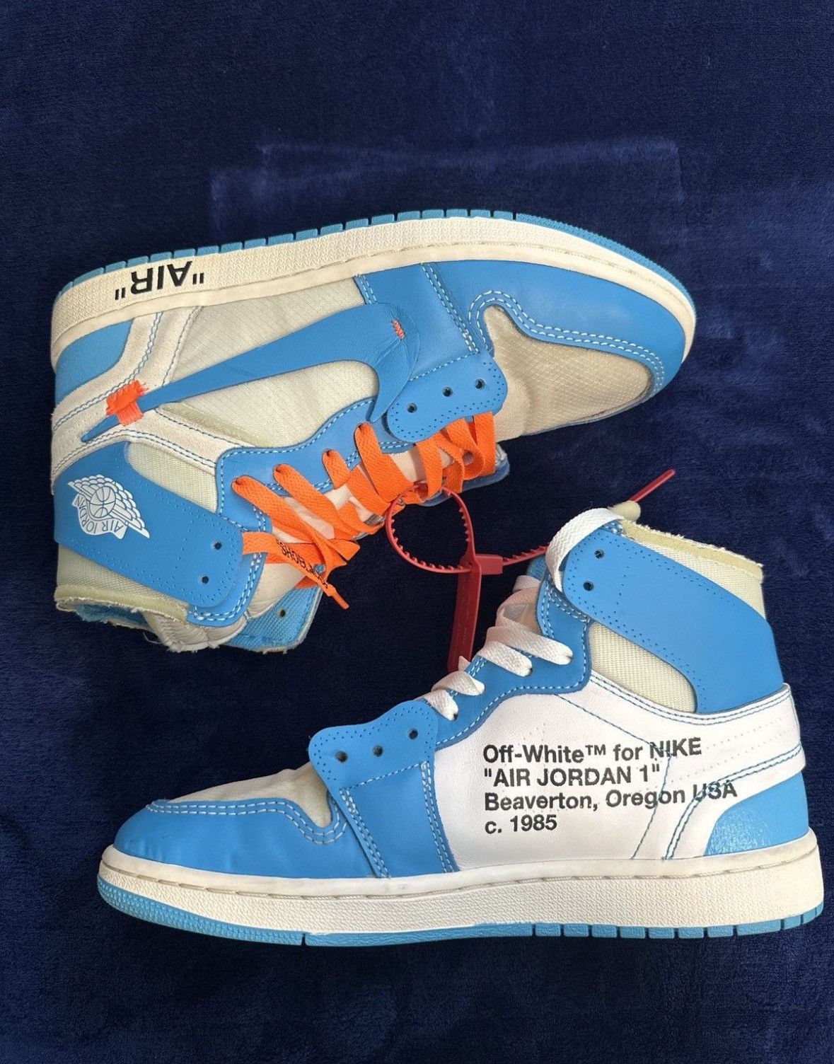 Jordan Brand × Off-White Jordan 1 x Offwhite UNC Colorway Size US 9.5 / EU 42-43 - 2 Thumbnail