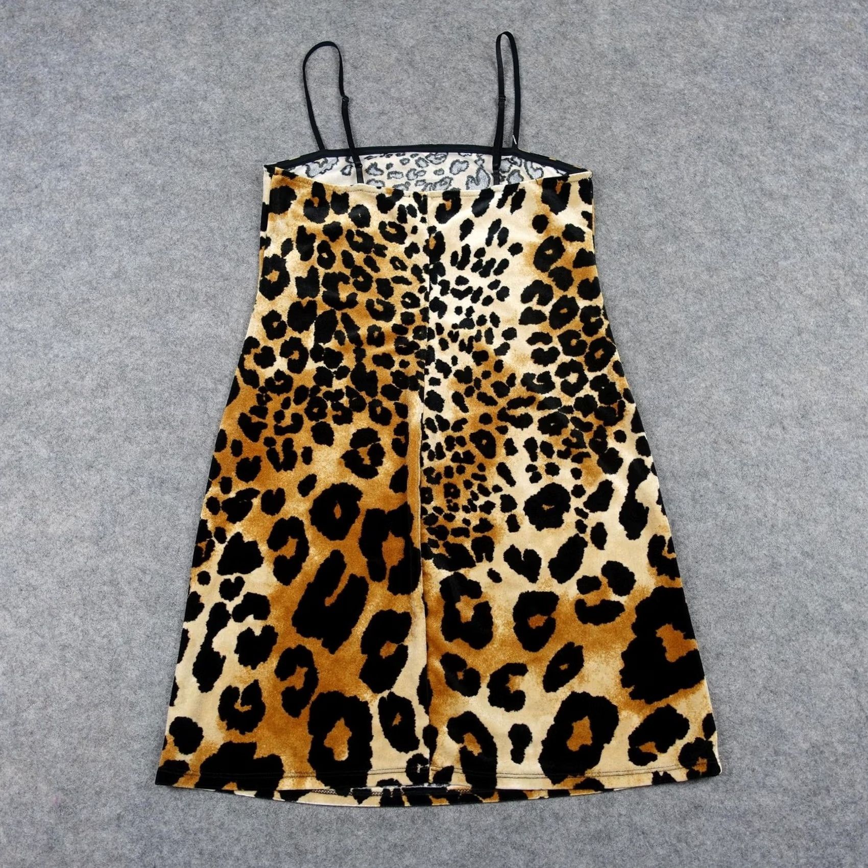 Forever 21 FOREVER 21 Dress Womens Large Brown Leopard Slip Mini Spaghetti Strap Party Y2K Size L / US 10 / IT 46 - 4 Thumbnail