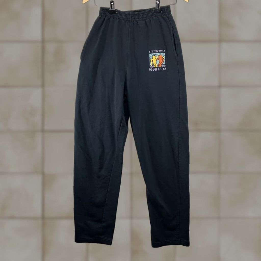 Port & Company Vintage Keith Haring Gray Sweatpants Joggers Mens Small Best Buddies Patch Size US 29 - 1 Thumbnail