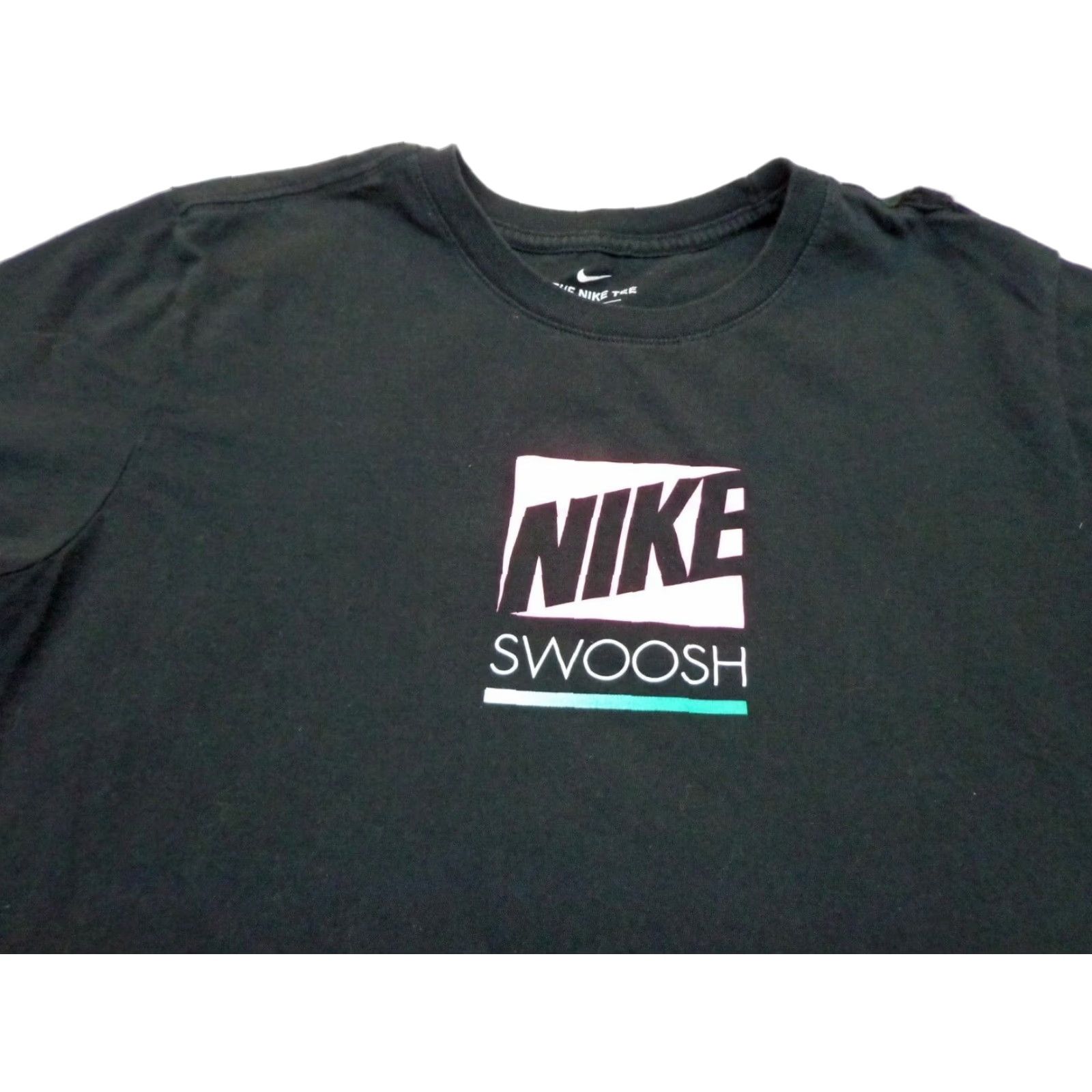 Nike Nike Tee Swoosh T-shirt Black Graphic Shirt Medium Mens T-Shirt Black Nike Swoosh 90s? Size US M / EU 48-50 / 2 - 1 Thumbnail