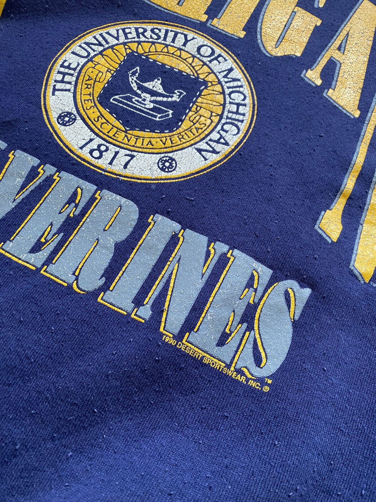 Vintage Vintage 1990 Michigan Wolverine sweatshirt Size US XL / EU 56 / 4 - 5 Thumbnail
