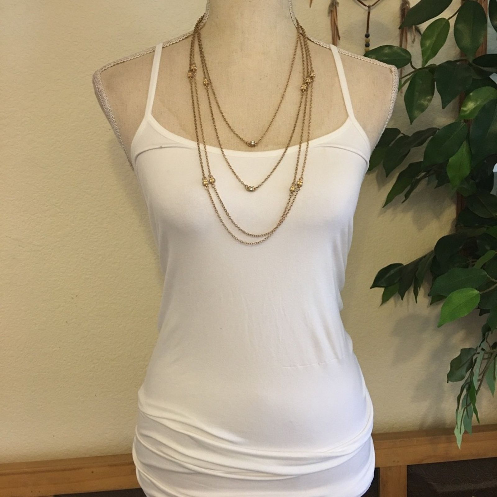 Loft Vintage LOFT quadruple layered gold chain necklace Size ONE SIZE - 4 Thumbnail
