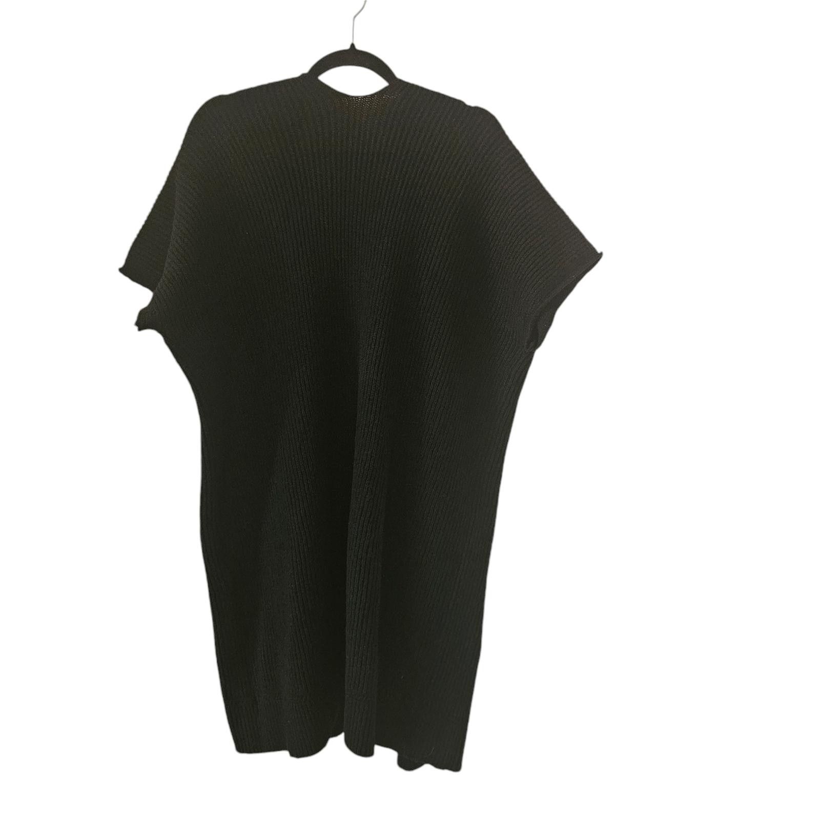 Designer Chic Black Knit Open Cardigan with Pockets SZ SM Size S / US 4 / IT 40 - 2 Thumbnail