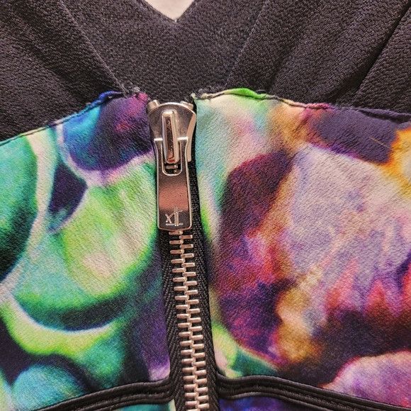 Sandro Sandro 100% silk abstract blue & purple flower dress Size XS / US 0-2 / IT 36-38 - 6 Thumbnail