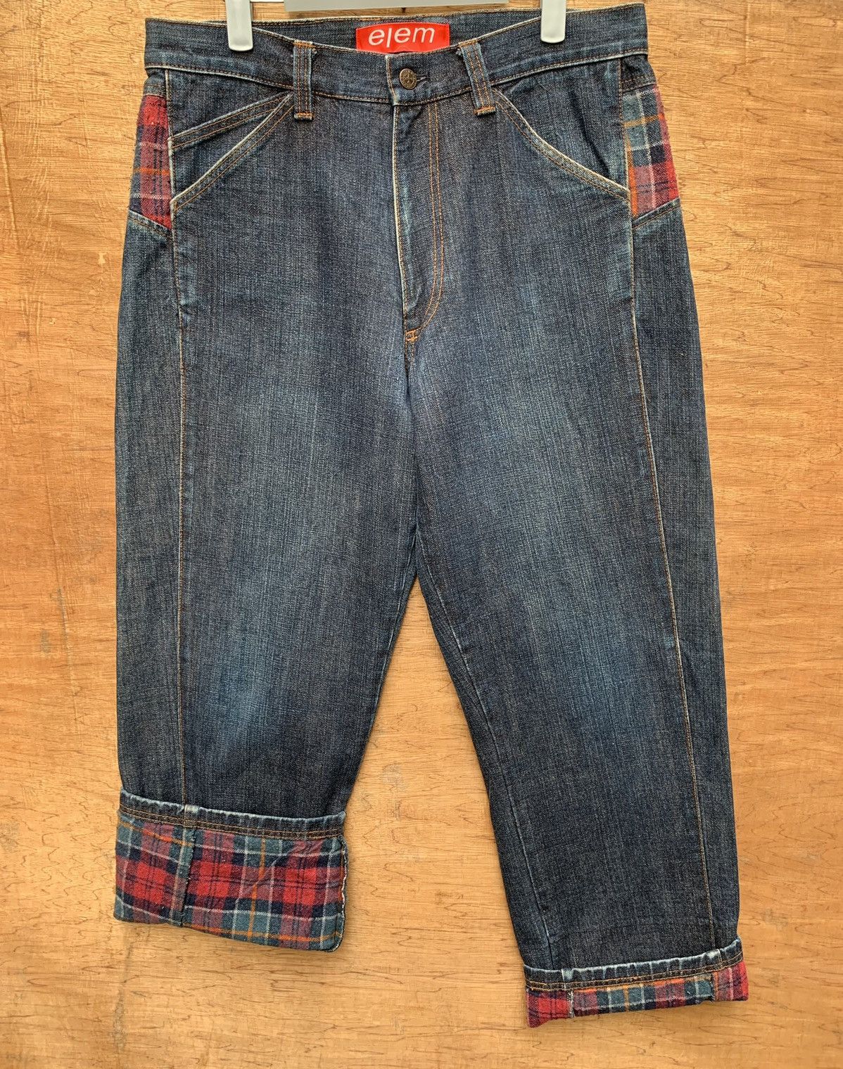 Japanese Brand 🔥🔥 elem Men Blue Denim Jeans Size US 33 - 18 Thumbnail