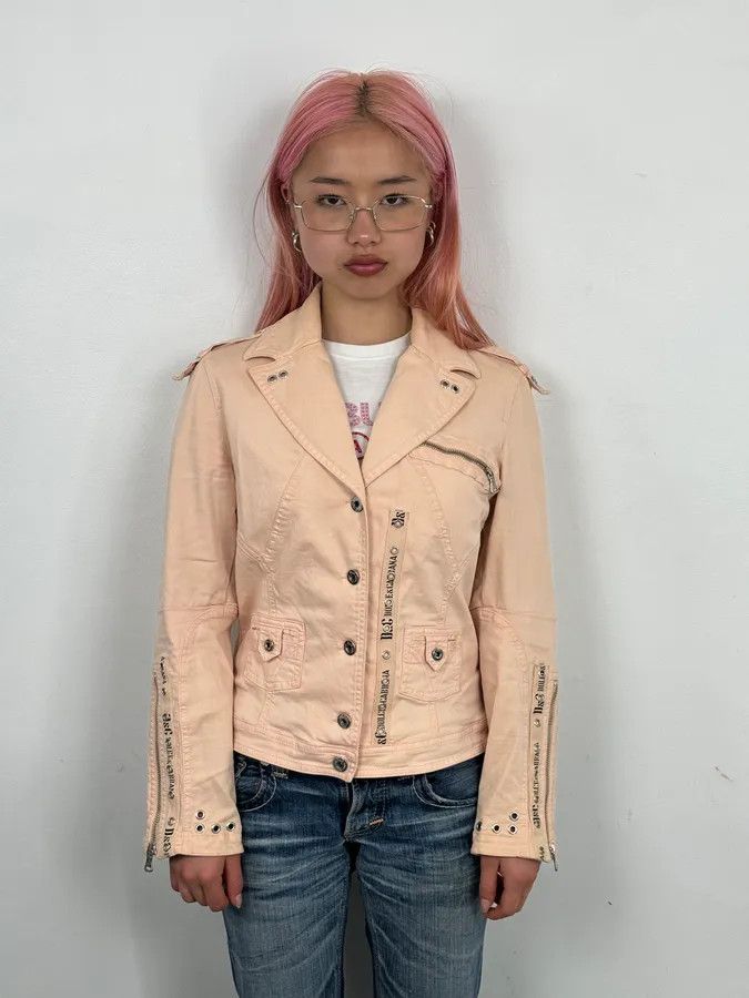 Dolce & Gabbana 2000s Dolce & Gabbana Pink Multi Zip Cargo Jacket Size M / US 6-8 / IT 42-44 - 2 Thumbnail