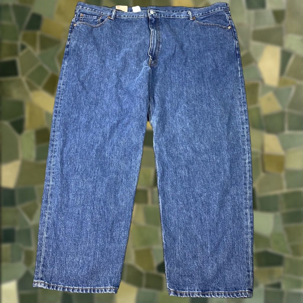 Levi's 550 Jeans Mens Big & Tall 60x30 Blue Relaxed Fit Tapered Leg Denim Pants