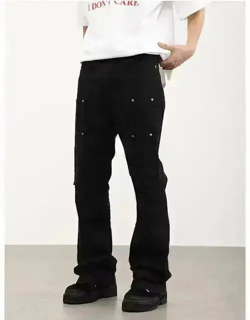Wide Leg Cargo Utility Jeans