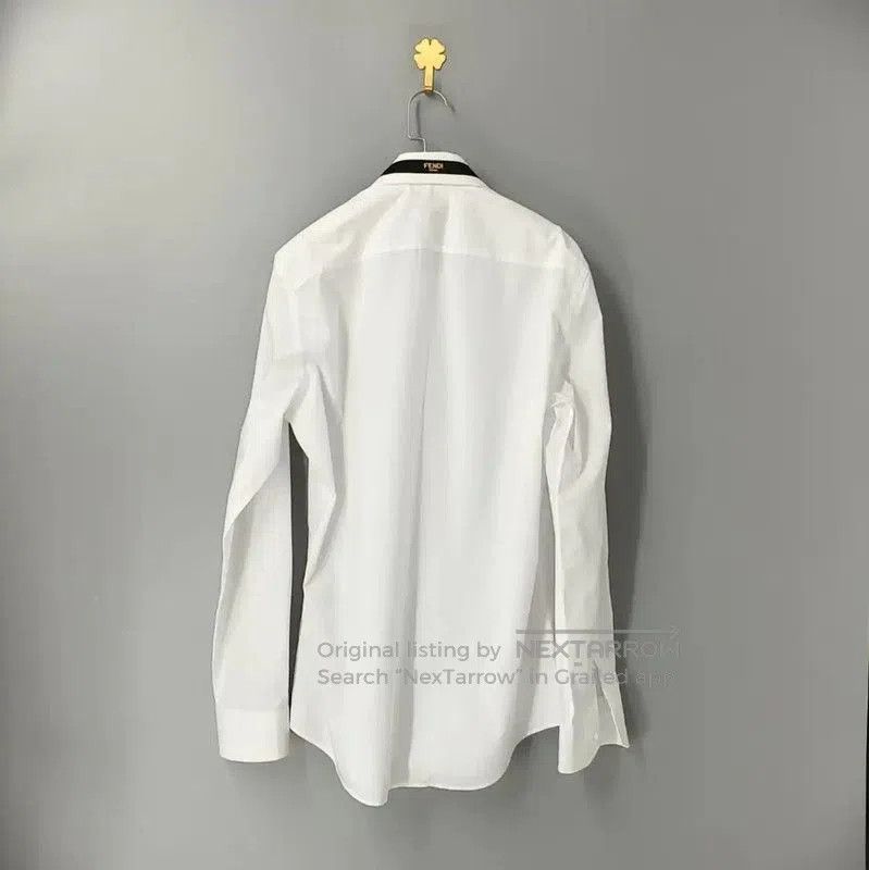 Fendi Fendi White Cotton Long Sleeve Shirt . Size US S / EU 44-46 / 1 - 2 Thumbnail