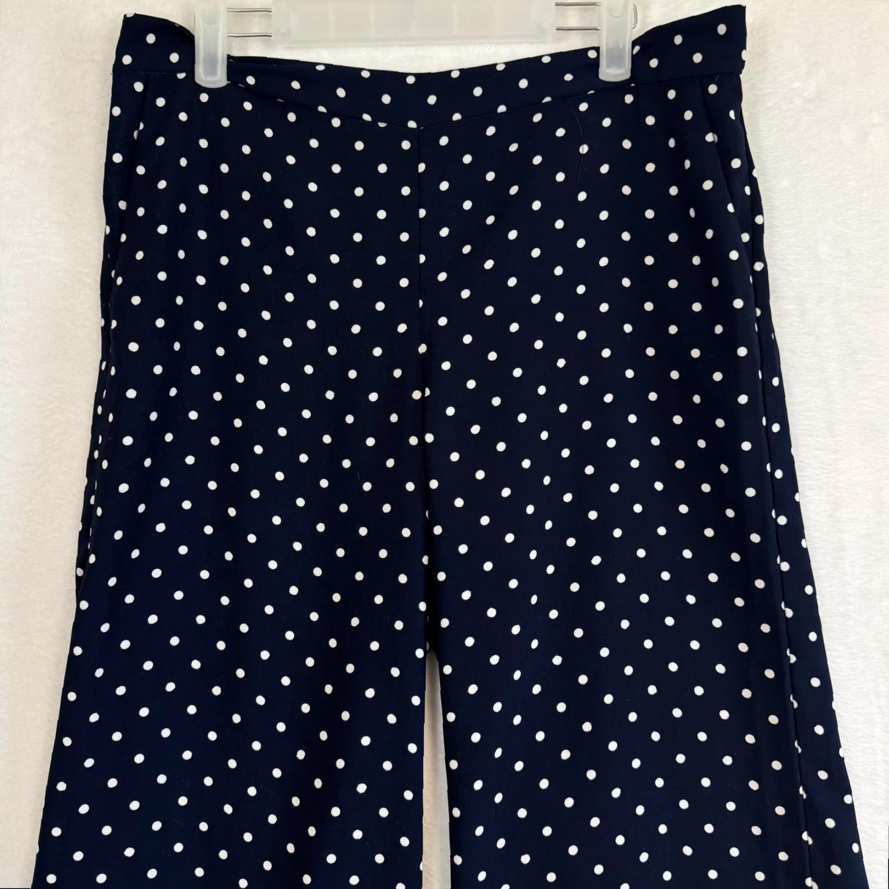 Banana Republic Banana Republic Pants Women's Navy Blue White Dots Wide Leg Elastic Waist M Regular Size 32" / US 10 / IT 46 - 3 Thumbnail