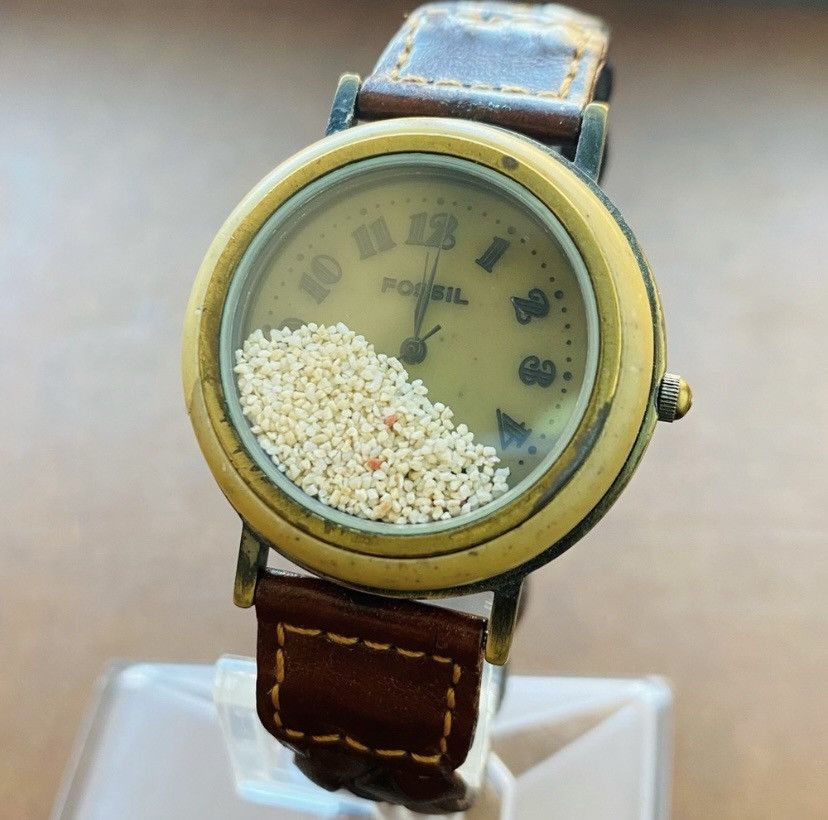 Fossil 1995 FOSSIL SAND DIAL STONE WATCH BW-6749 | Grailed