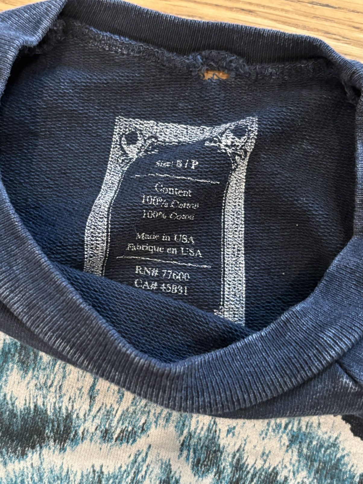 Urban Outfitters × Vintage Acid Wash Snow Leopard Print Sweatshirt Size US S / EU 44-46 / 1 - 2 Thumbnail