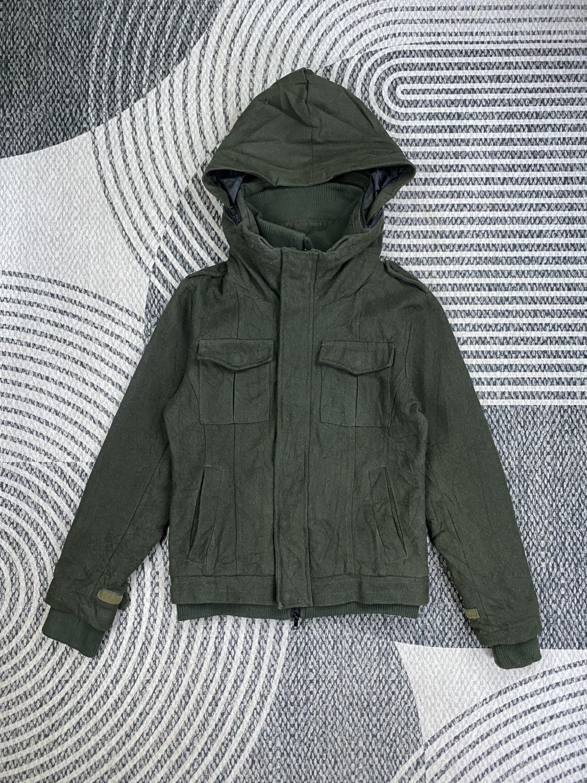 Japanese Brand Vtg Jude Bloom Casual Army Green Heavyweight Zip-Up Jacket Size US M / EU 48-50 / 2 - 3 Thumbnail